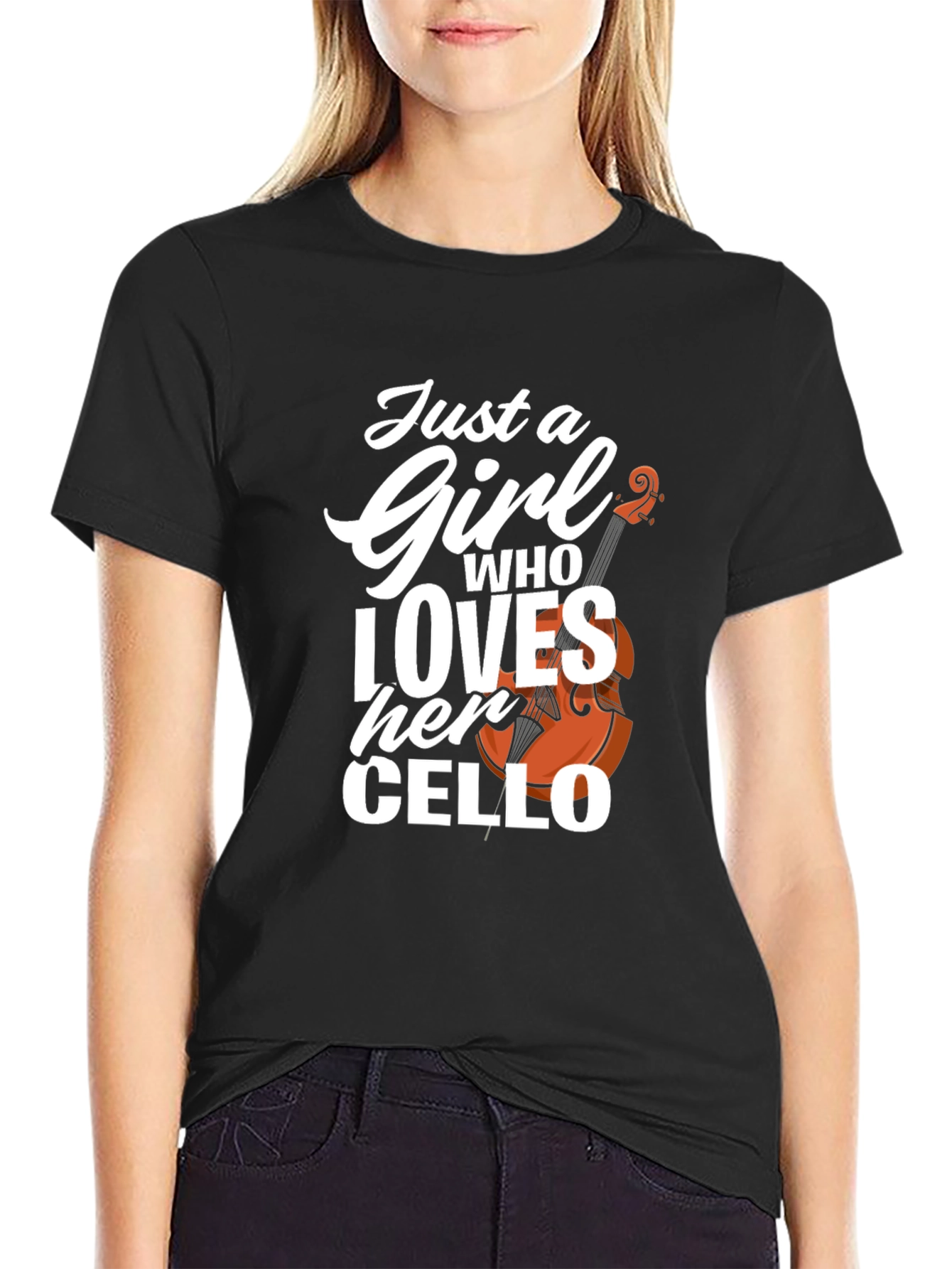 Just a Girl Who Loves Her Cello T-Shirt