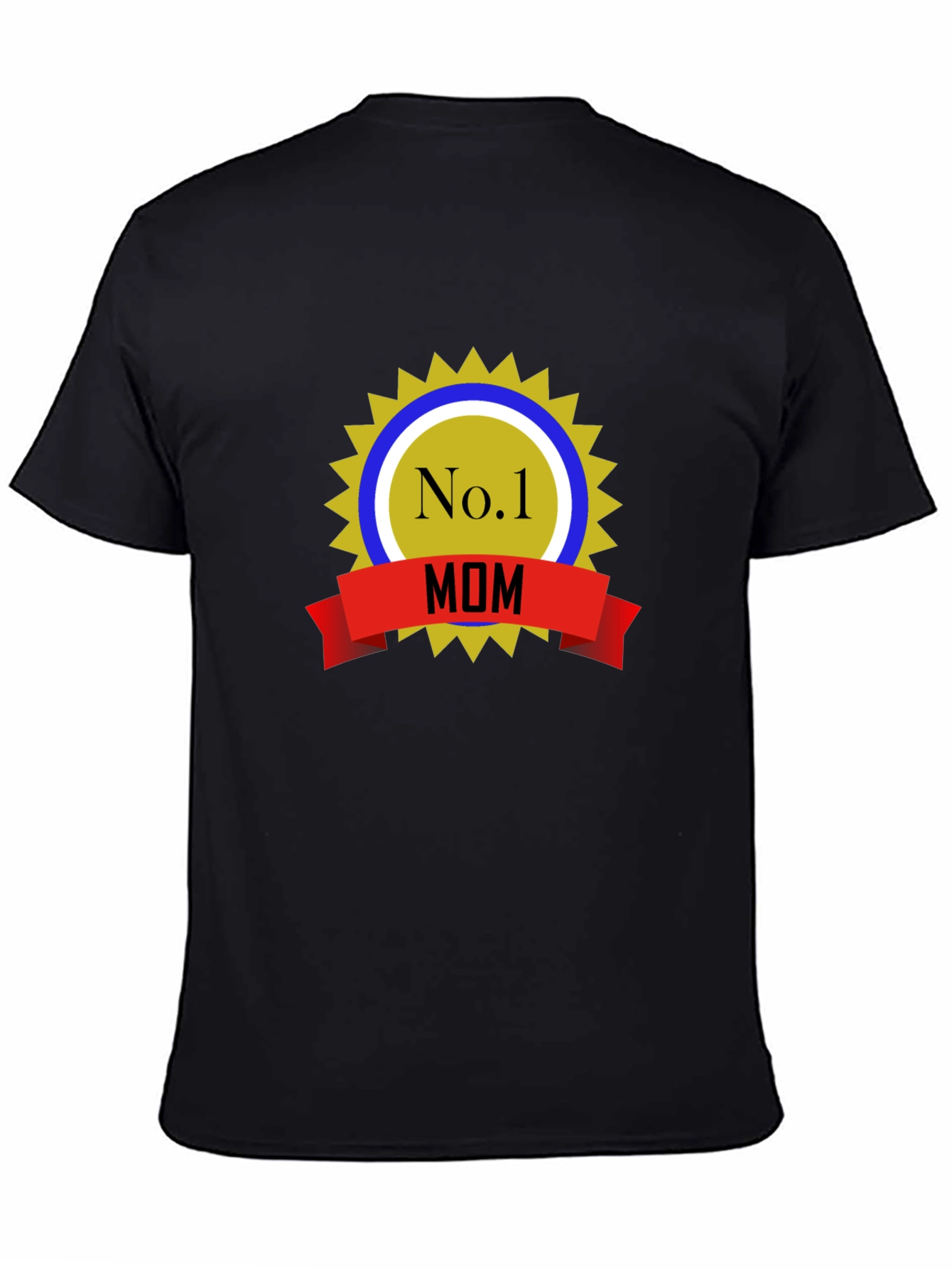 No.1 Mom T-Shirt - Black Cotton Blend