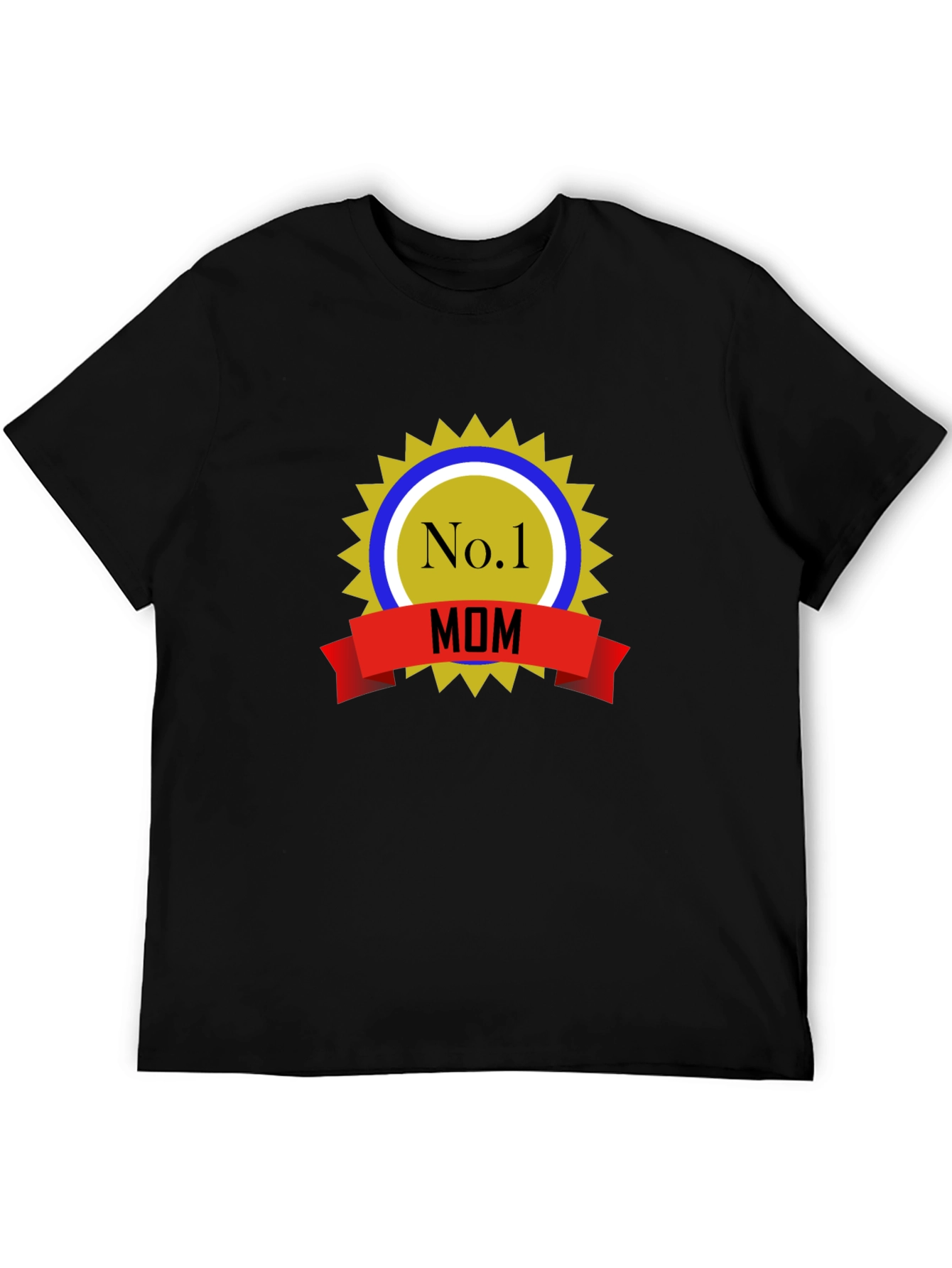 No.1 Mom T-Shirt - Black Cotton Blend