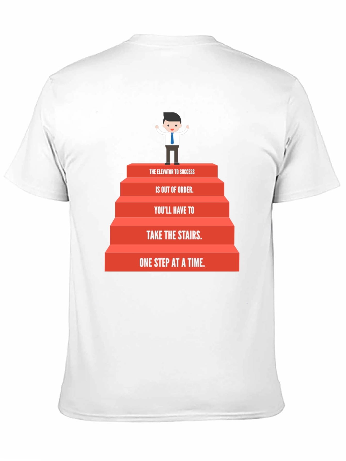 Motivational Stairs to Success Graphic Tee
