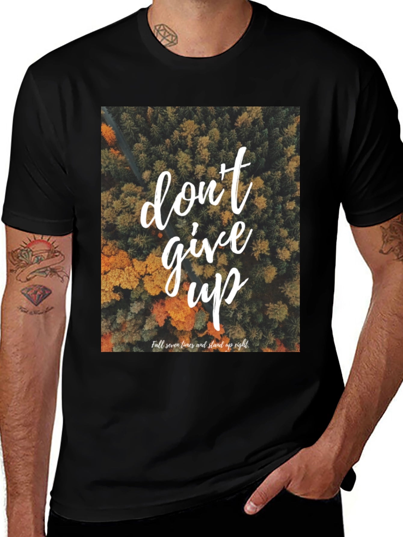 Motivational Graphic Tee - Dont Give Up