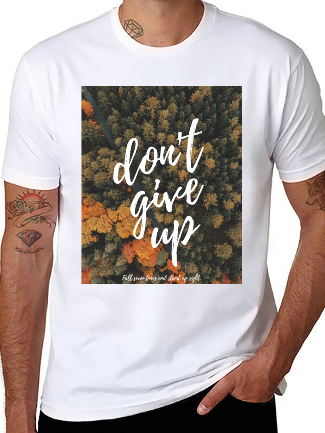Motivational Graphic Tee - Dont Give Up