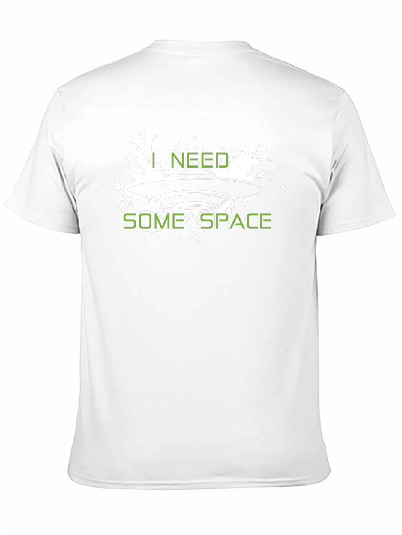 I Need Some Space UFO Graphic T-Shirt - Black