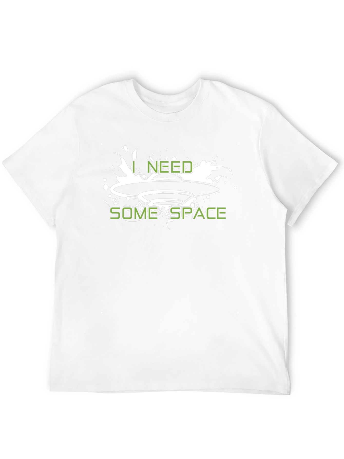 I Need Some Space UFO Graphic T-Shirt - Black