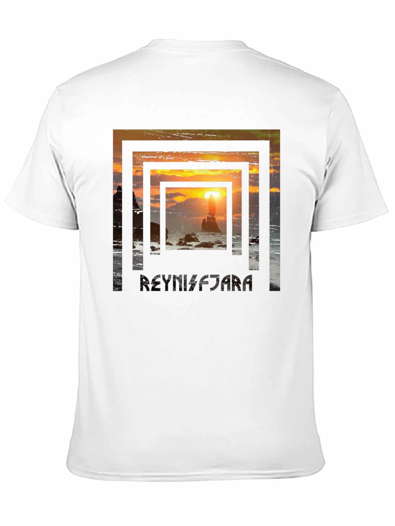 Sunset Beach Framed Graphic Tee