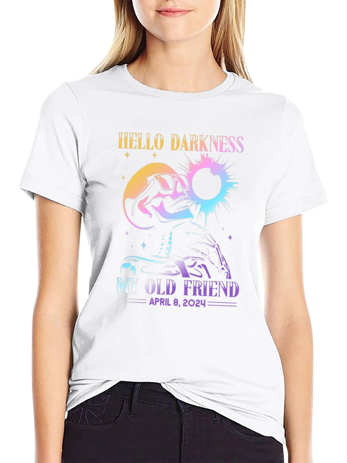 Hello Darkness Skeleton T-Shirt - April 8 2024