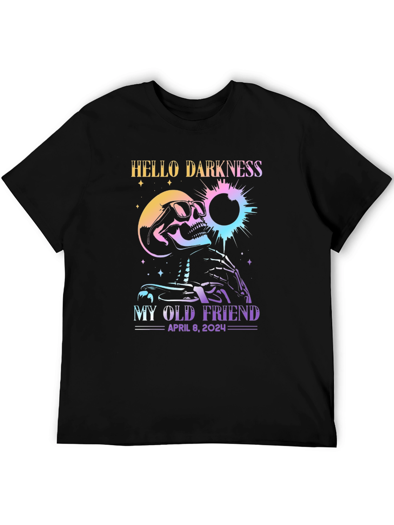 Hello Darkness Skeleton T-Shirt - April 8 2024