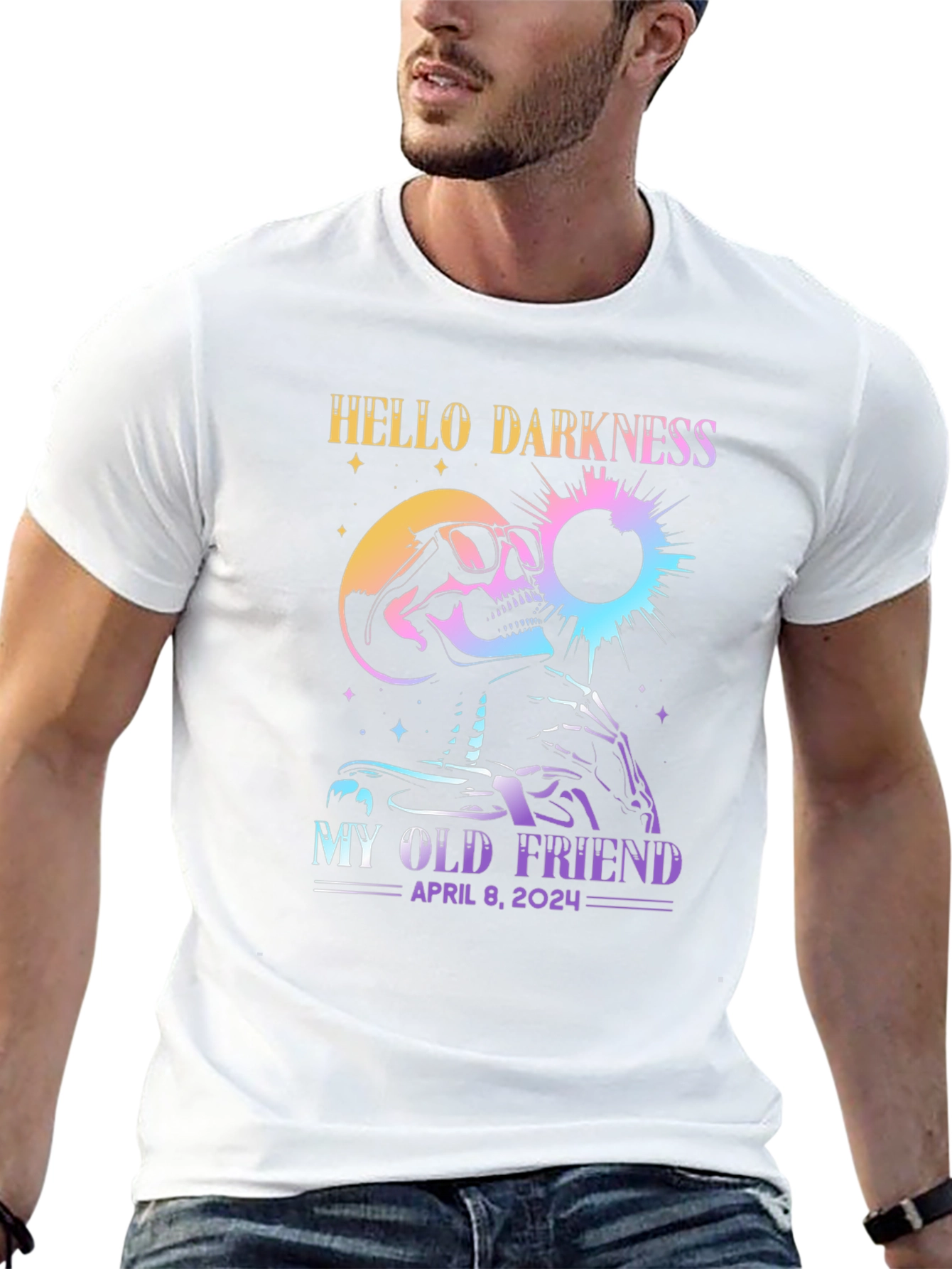 Hello Darkness Skeleton T-Shirt - April 8 2024