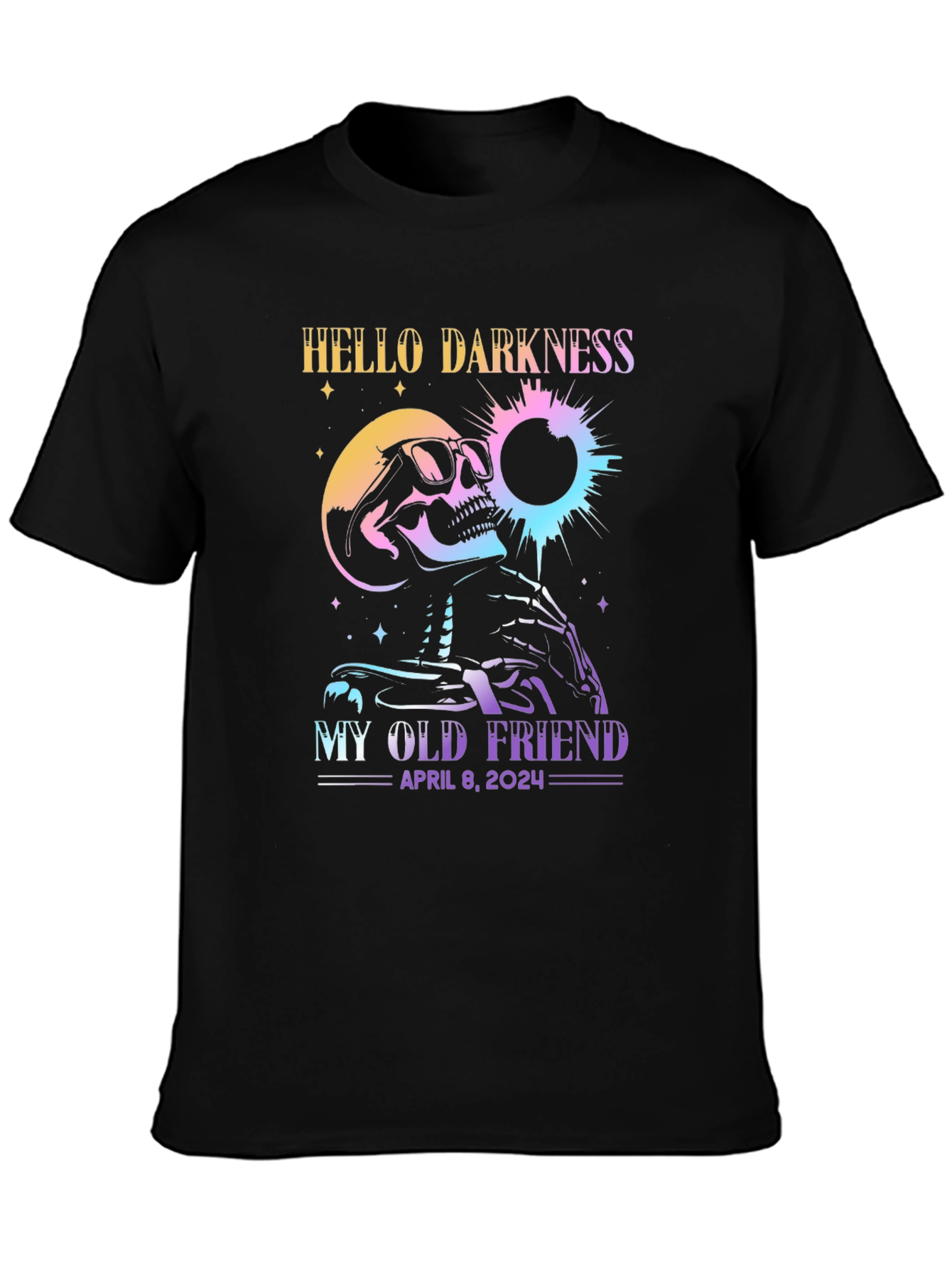 Hello Darkness Skeleton T-Shirt - April 8 2024