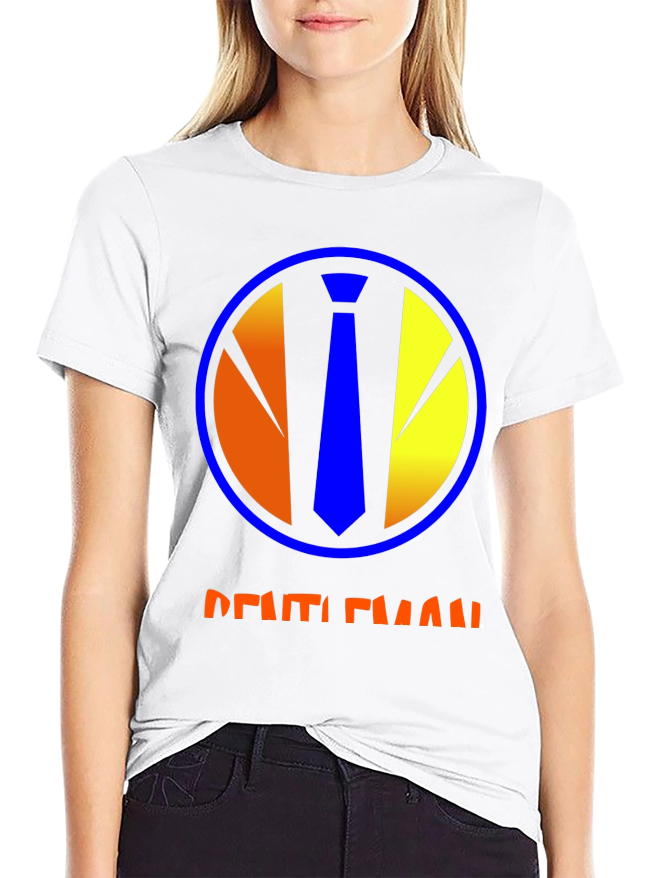 Gentleman Graphic Tee - Round Neck Short Sleeve