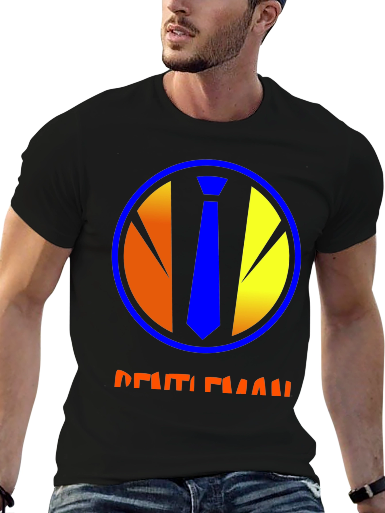 Gentleman Graphic Tee - Round Neck Short Sleeve