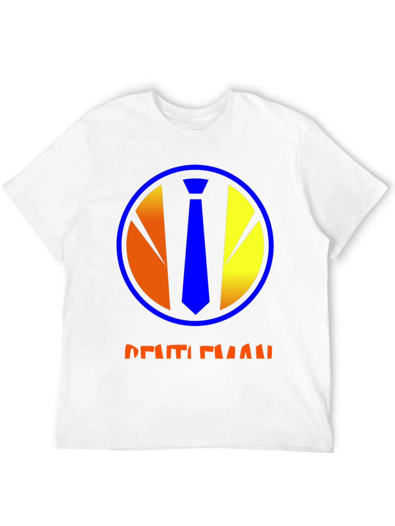 Gentleman Graphic Tee - Round Neck Short Sleeve