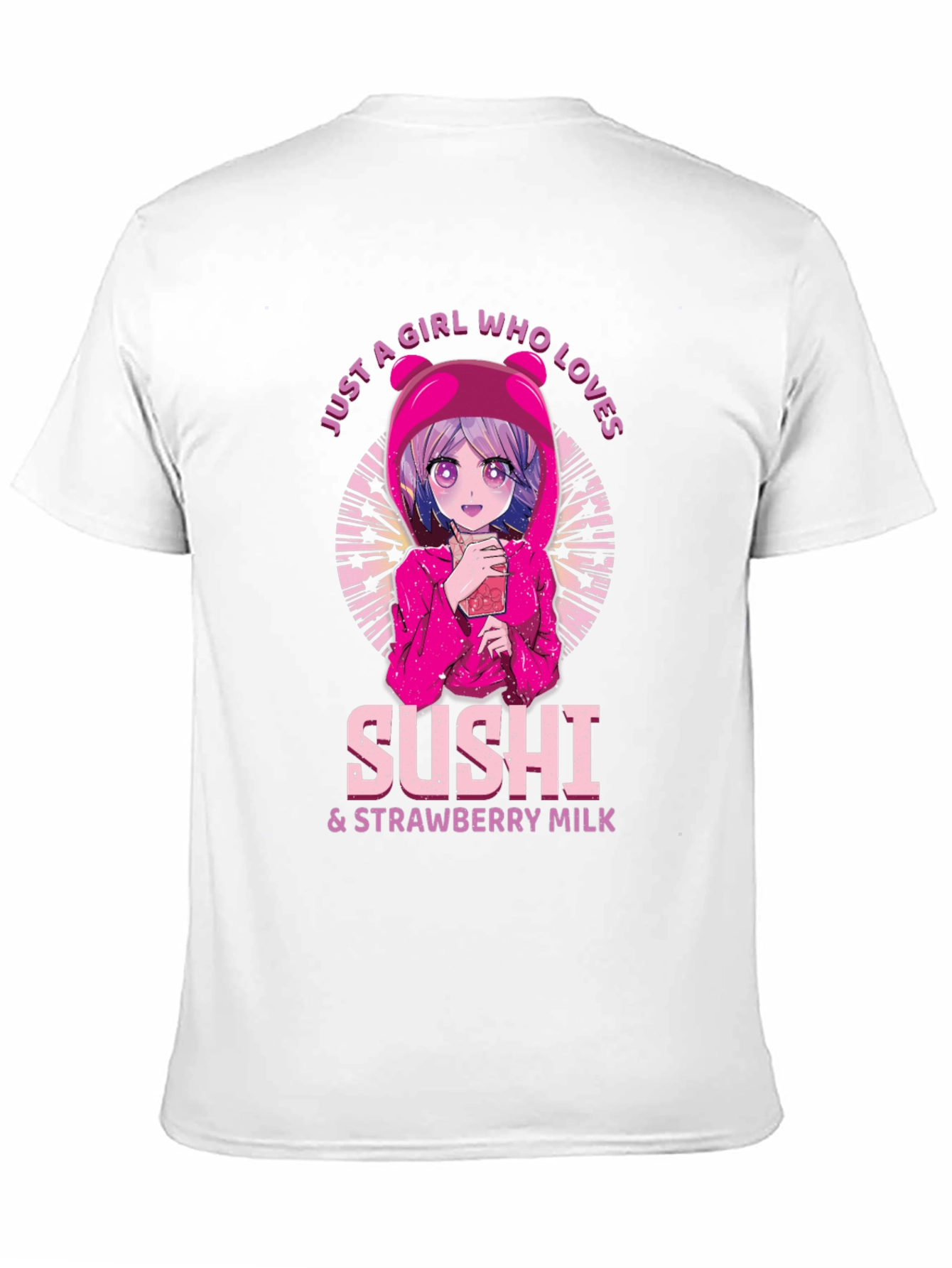 Sushi & Strawberry Milk Anime Graphic T-Shirt