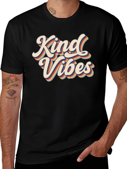 Kind Vibes Retro Graphic Tee - Black