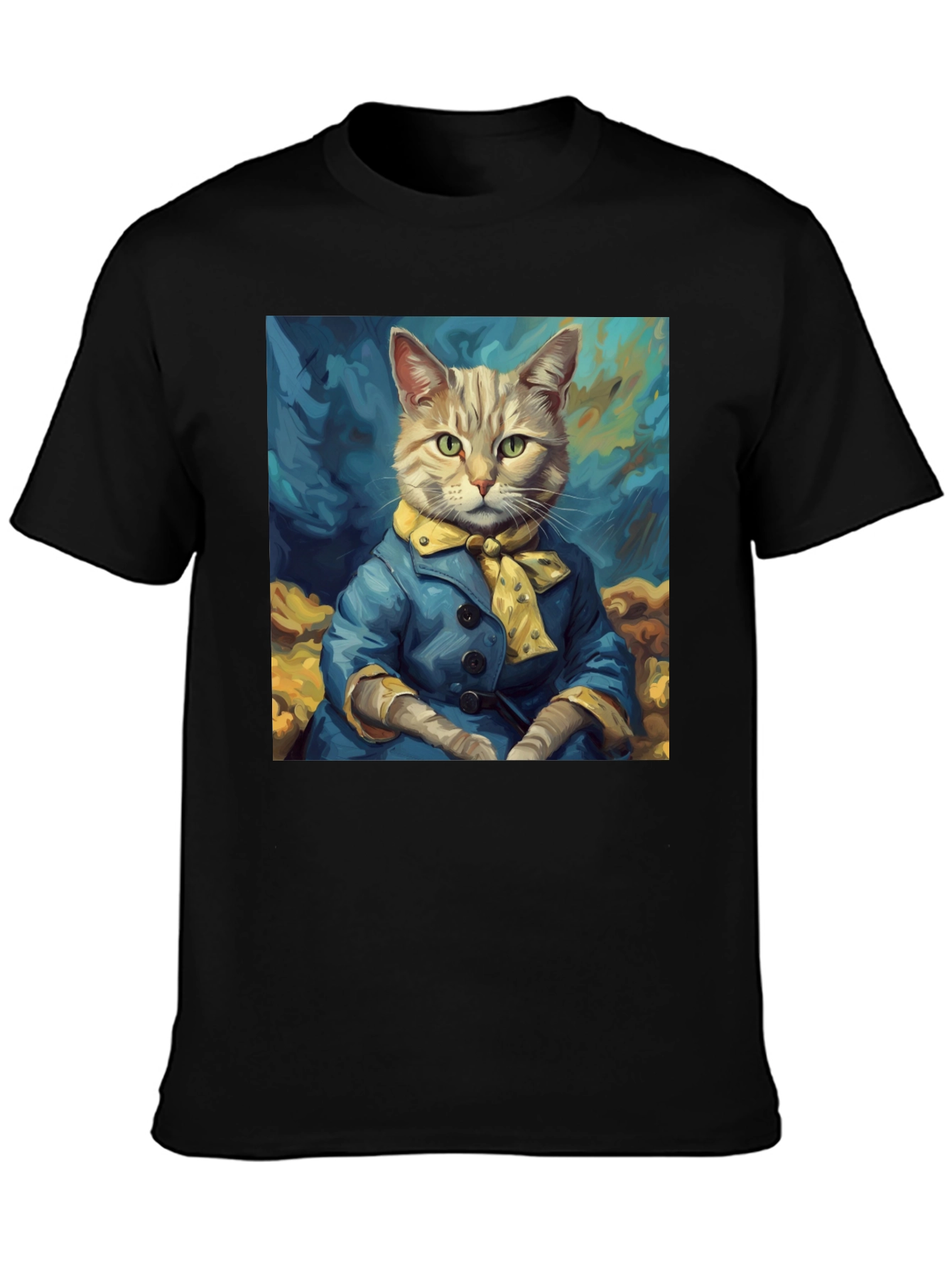 Cat Art T-Shirt - Dapper Feline Design