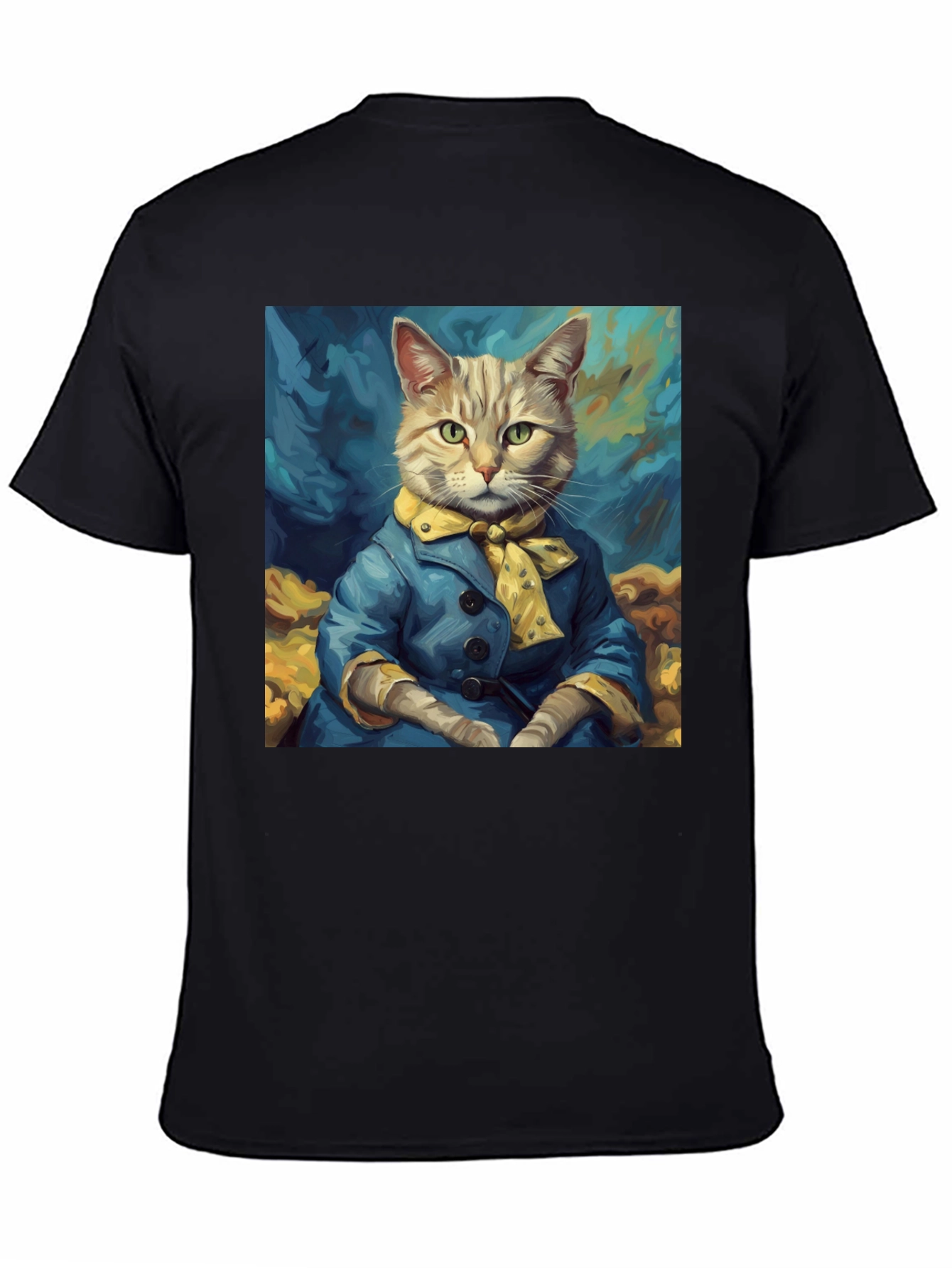 Cat Art T-Shirt - Dapper Feline Design