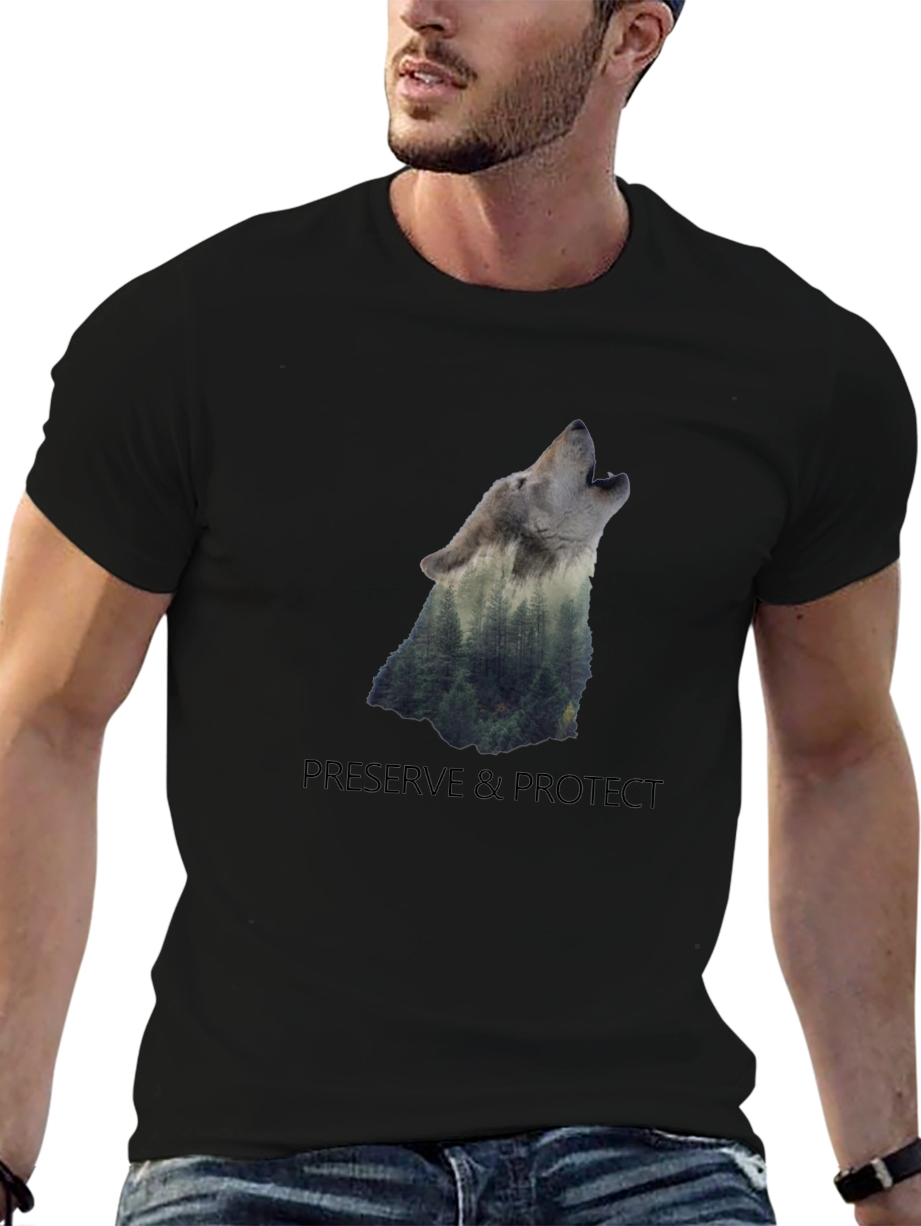 Nature Wolf Graphic Tee - Preserve & Protect