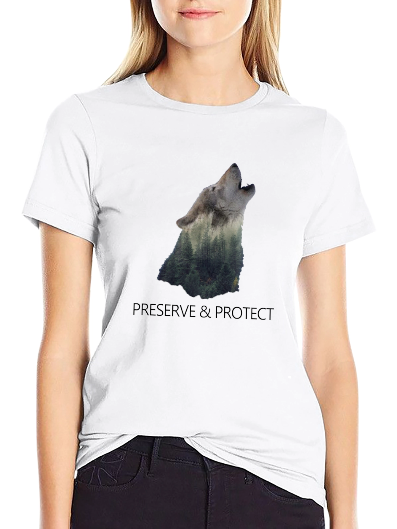 Nature Wolf Graphic Tee - Preserve & Protect