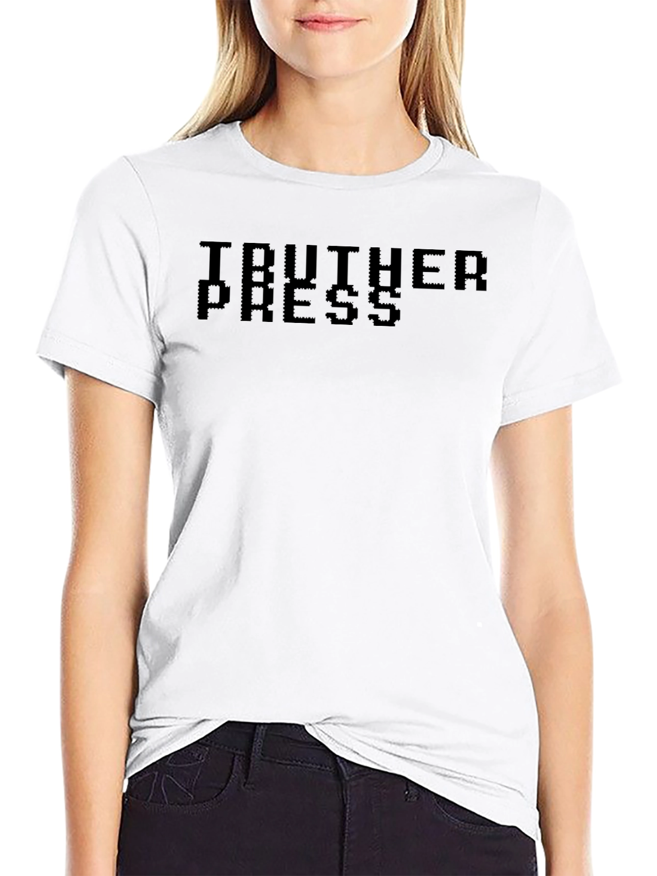 TRUTHER PRESS Pixelated Black T-Shirt
