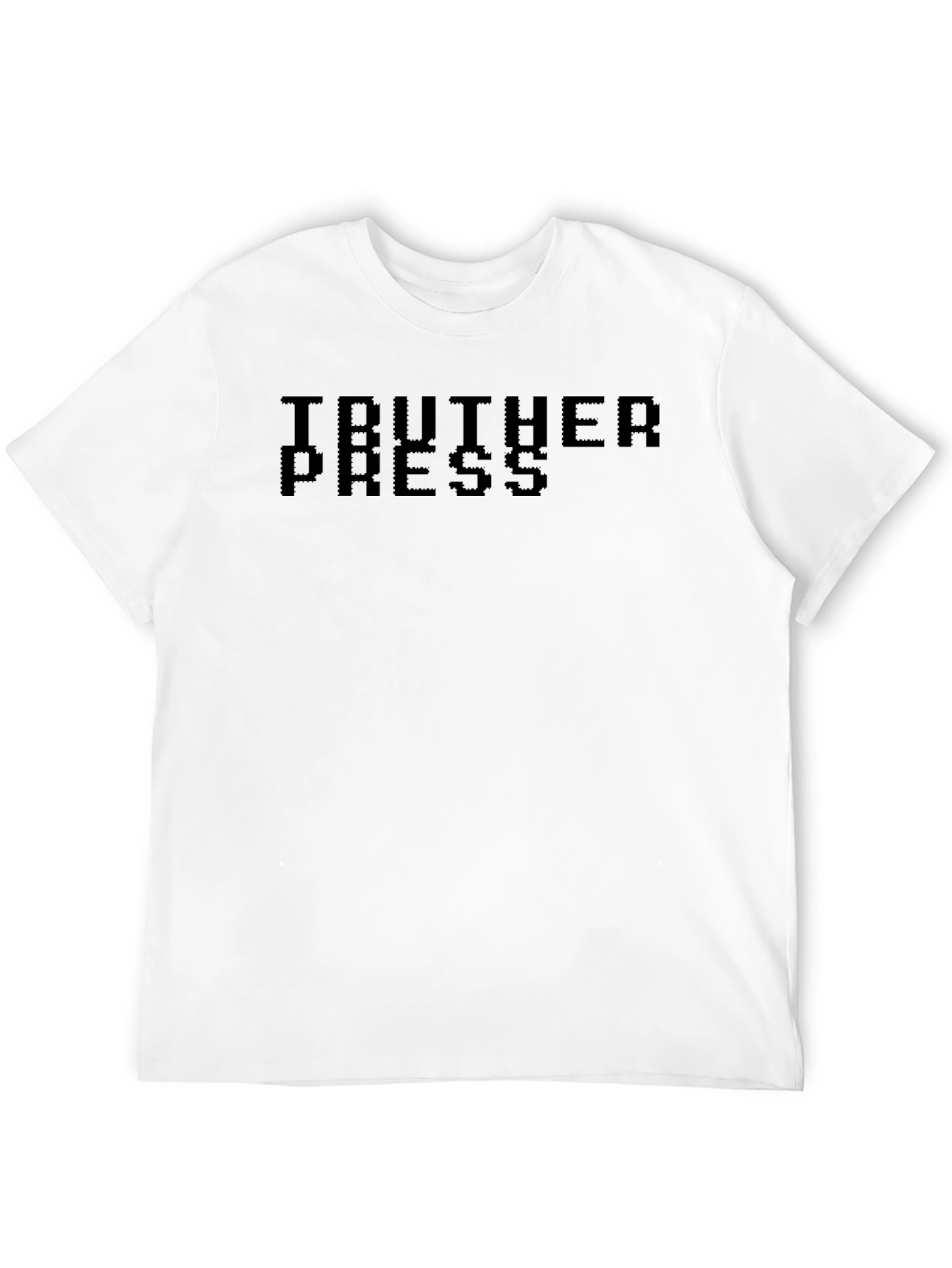 TRUTHER PRESS Pixelated Black T-Shirt