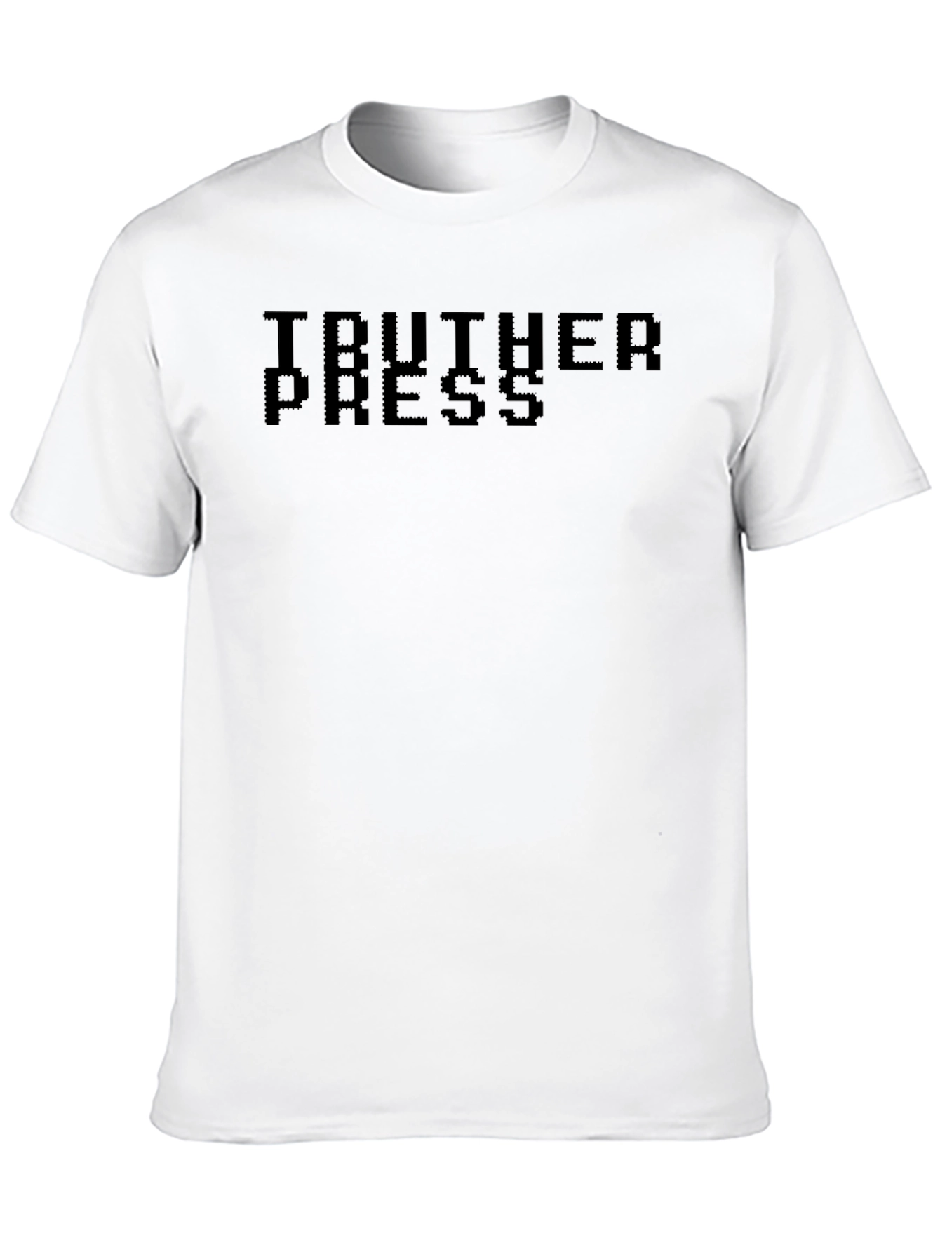 TRUTHER PRESS Pixelated Black T-Shirt