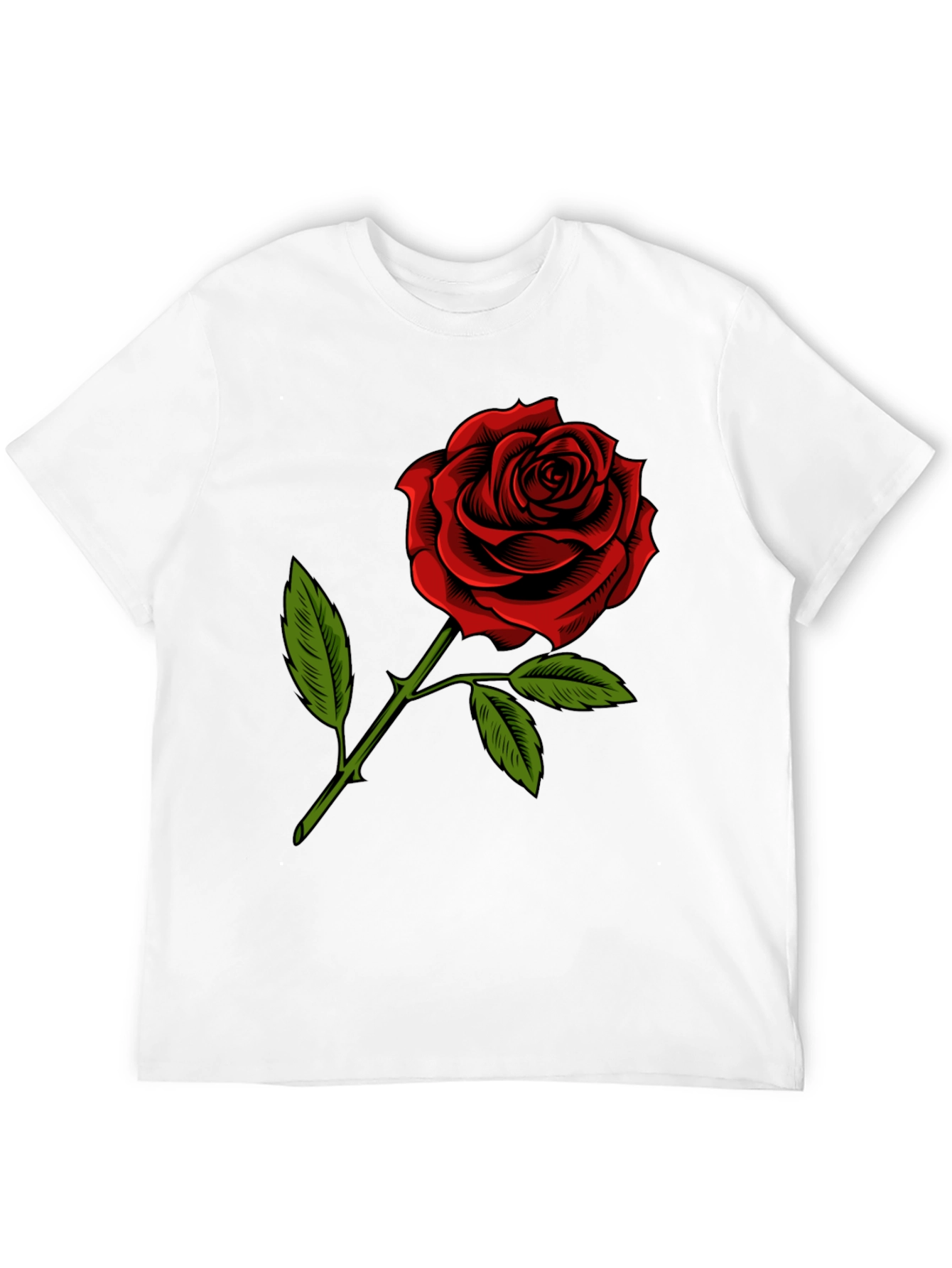 Red Rose Graphic T-Shirt - Classic Floral Design