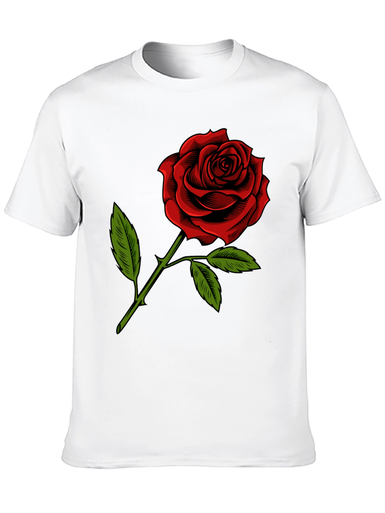 Red Rose Graphic T-Shirt - Classic Floral Design