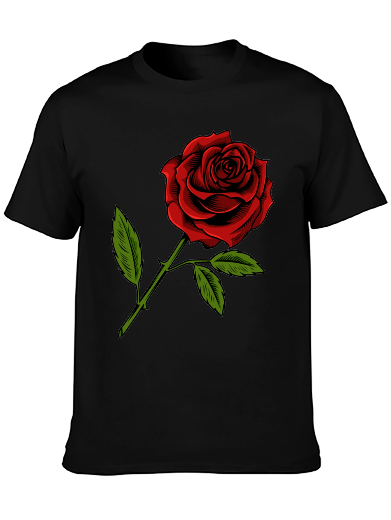 Red Rose Graphic T-Shirt - Classic Floral Design