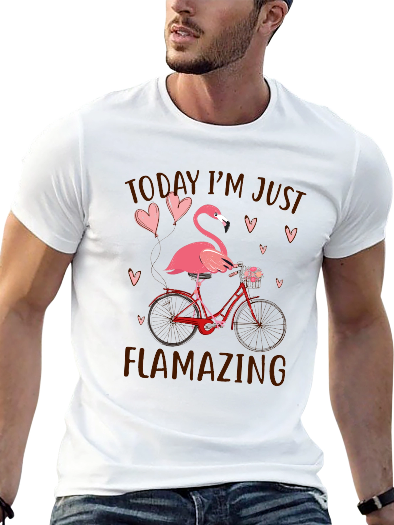 Flamazing Flamingo Bicycle Graphic Tee