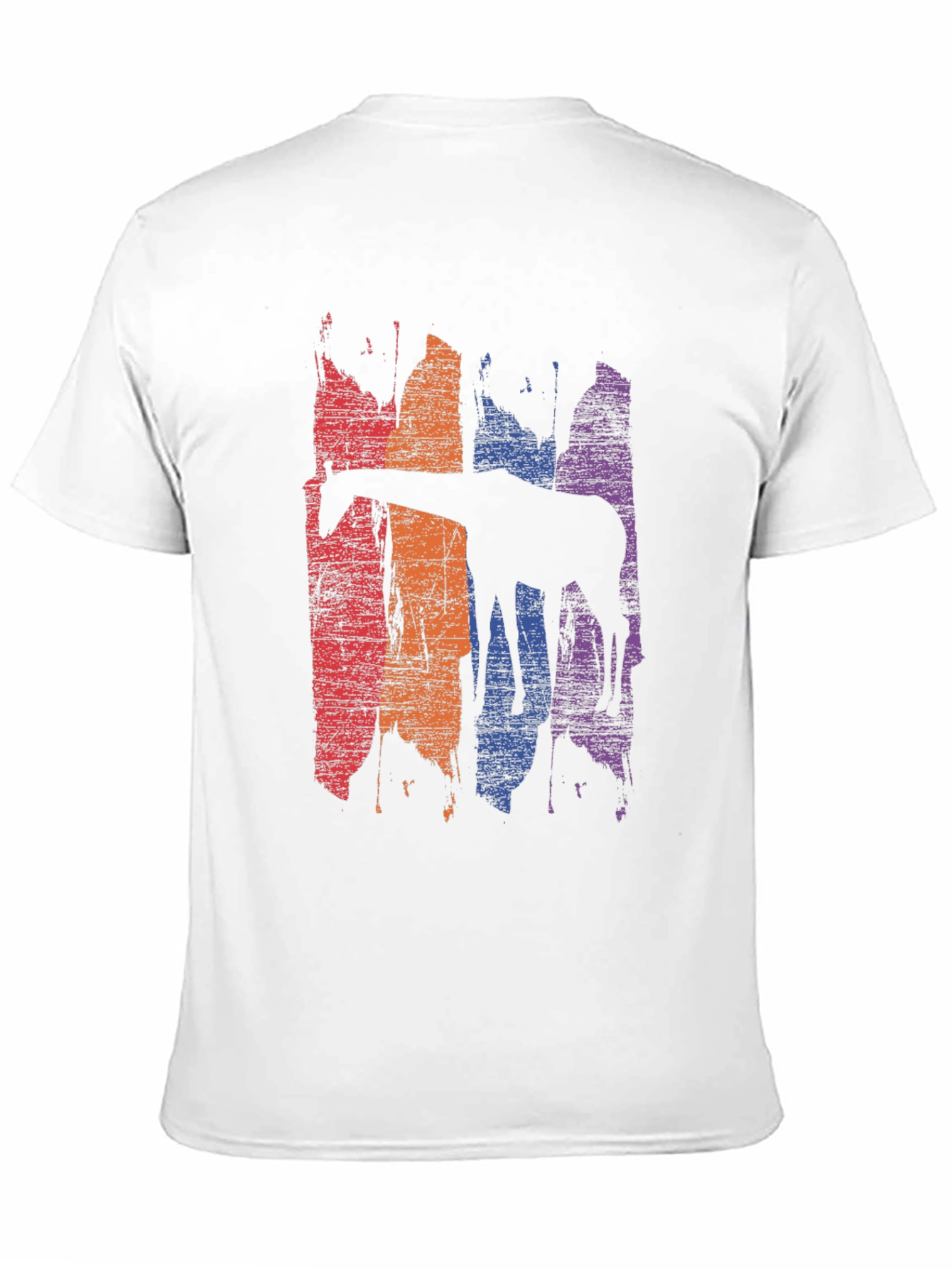 Giraffe Silhouette Graphic Print T-Shirt