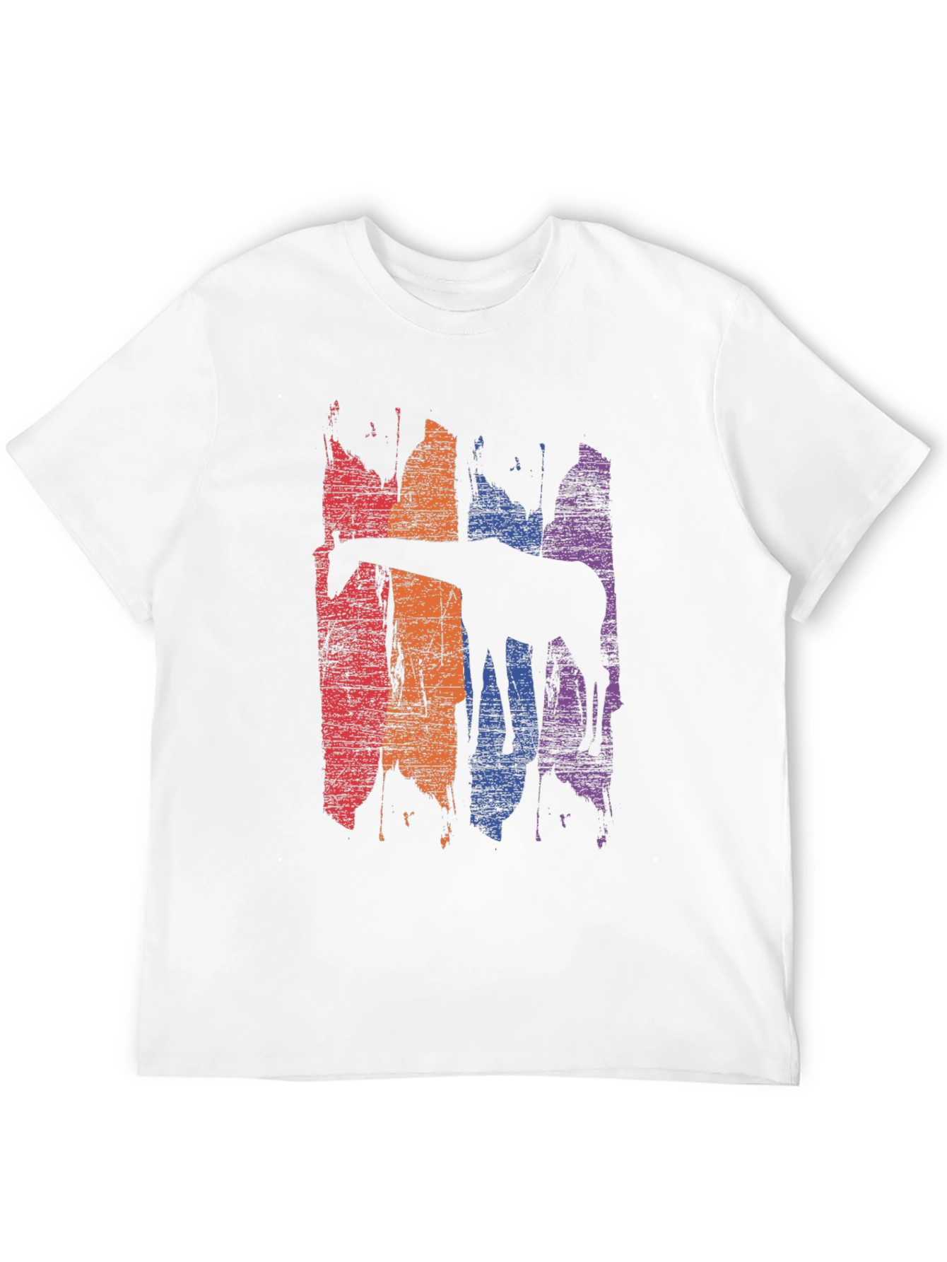 Giraffe Silhouette Graphic Print T-Shirt