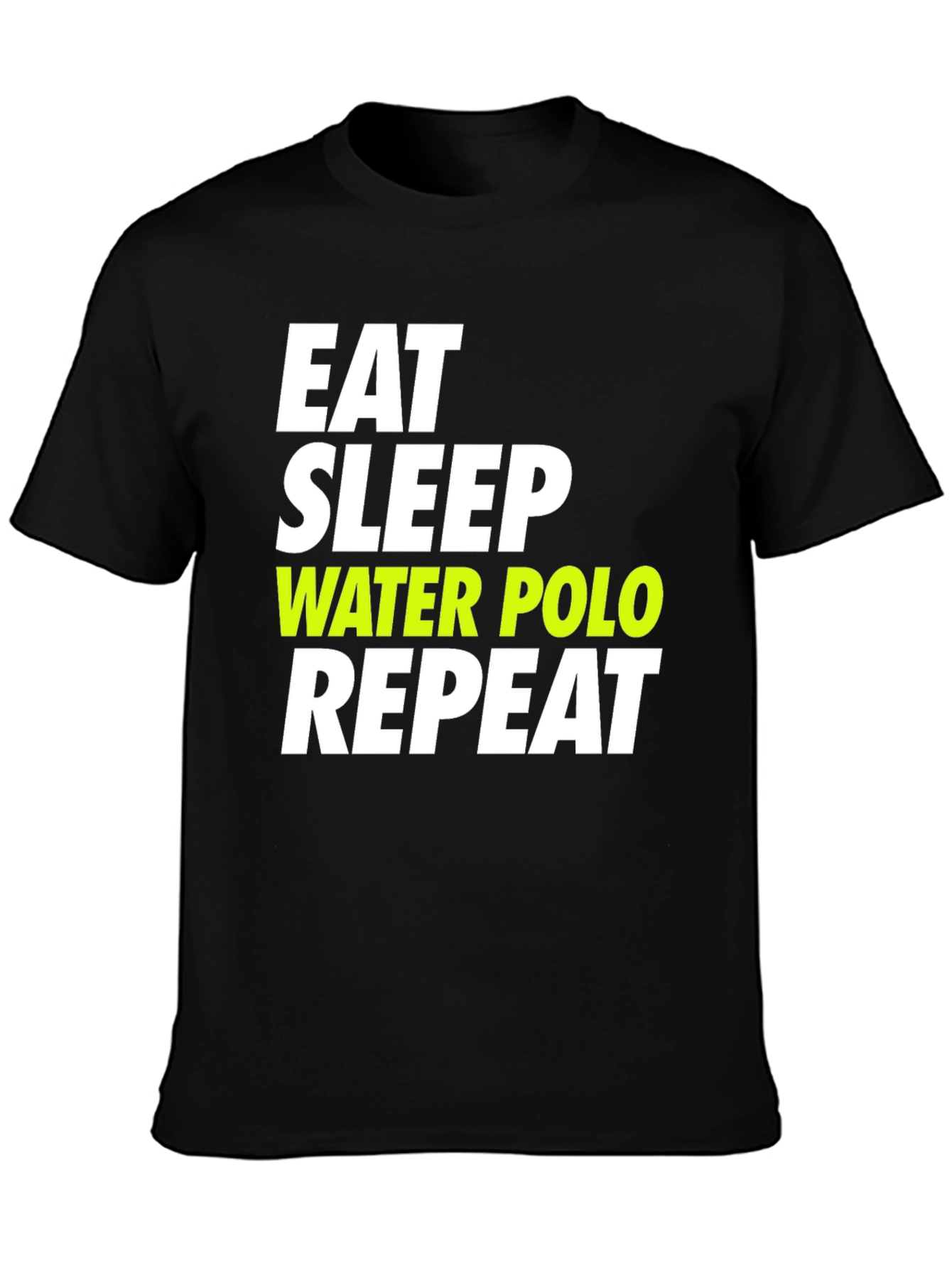 Eat Sleep Water Polo Repeat Black T-Shirt