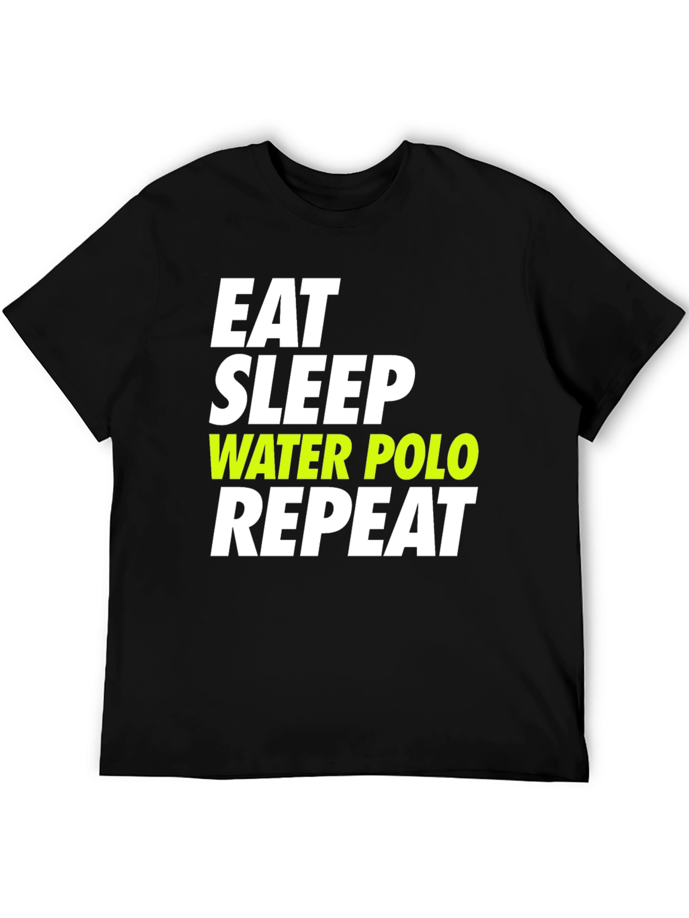 Eat Sleep Water Polo Repeat Black T-Shirt