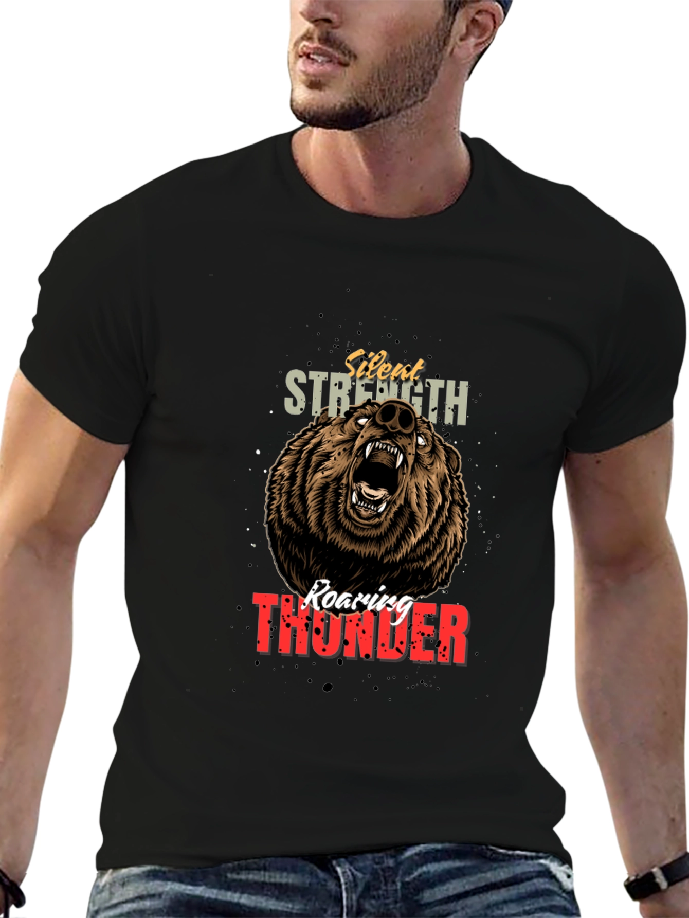 Roaring Thunder Bear Graphic Tee