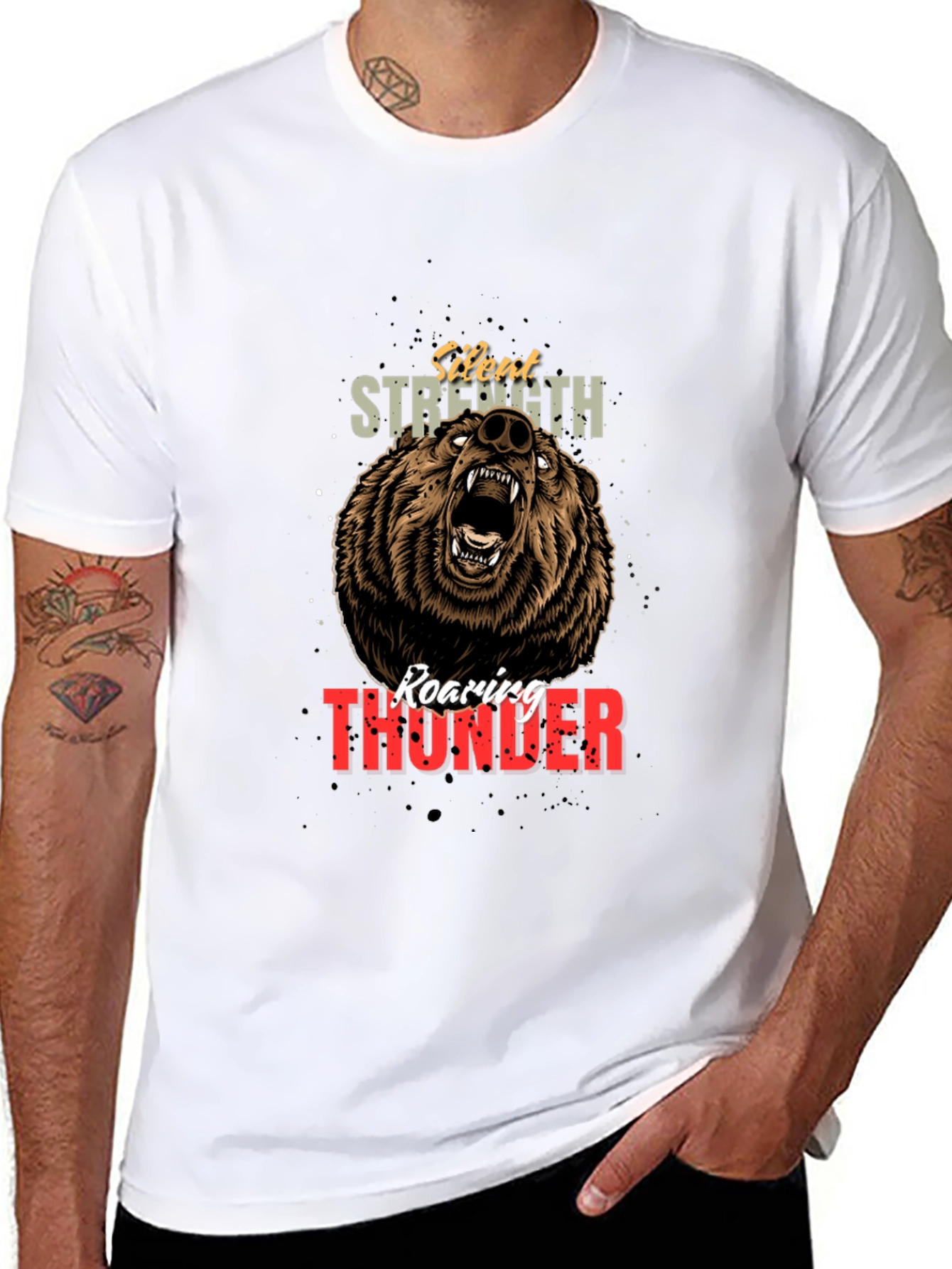 Roaring Thunder Bear Graphic Tee