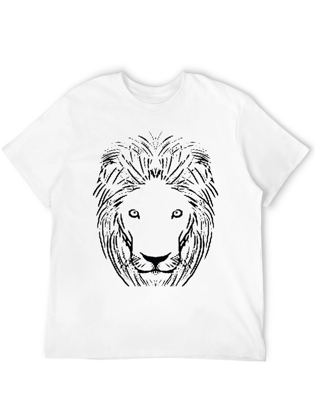 Lion Graphic Black T-Shirt for Men