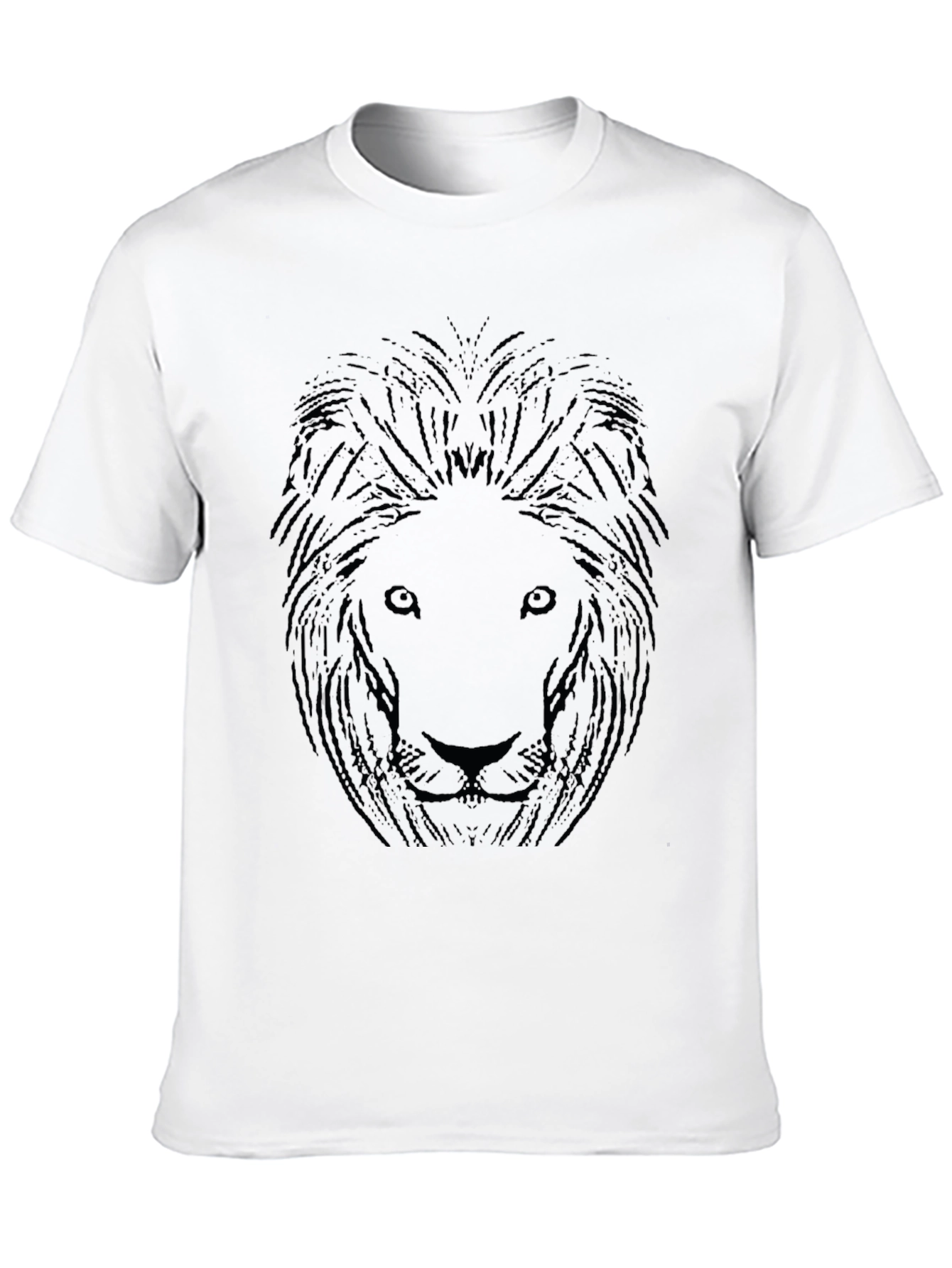 Lion Graphic Black T-Shirt for Men