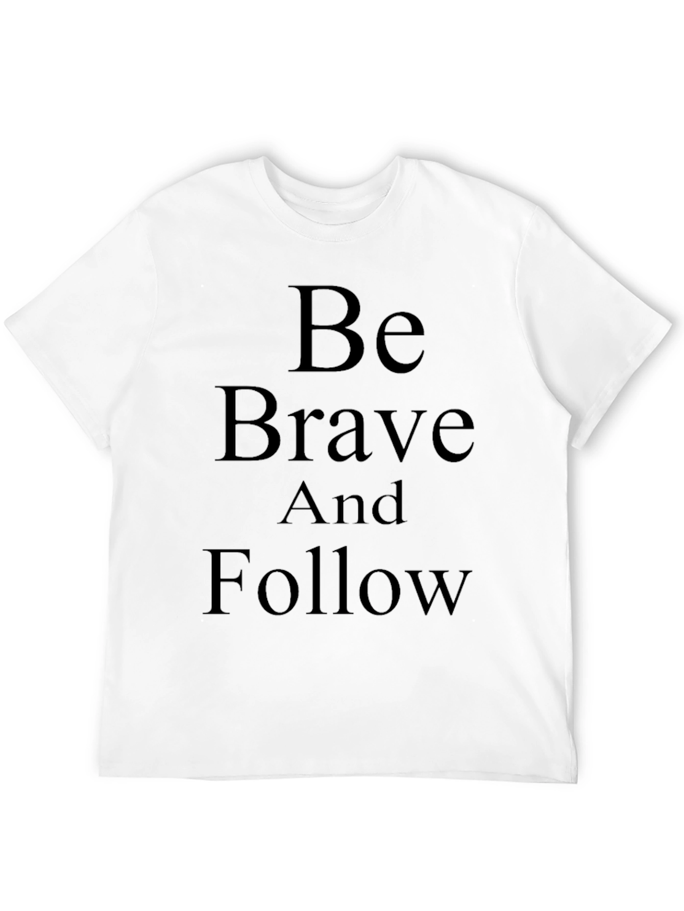Be Brave and Follow Graphic Tee - Black