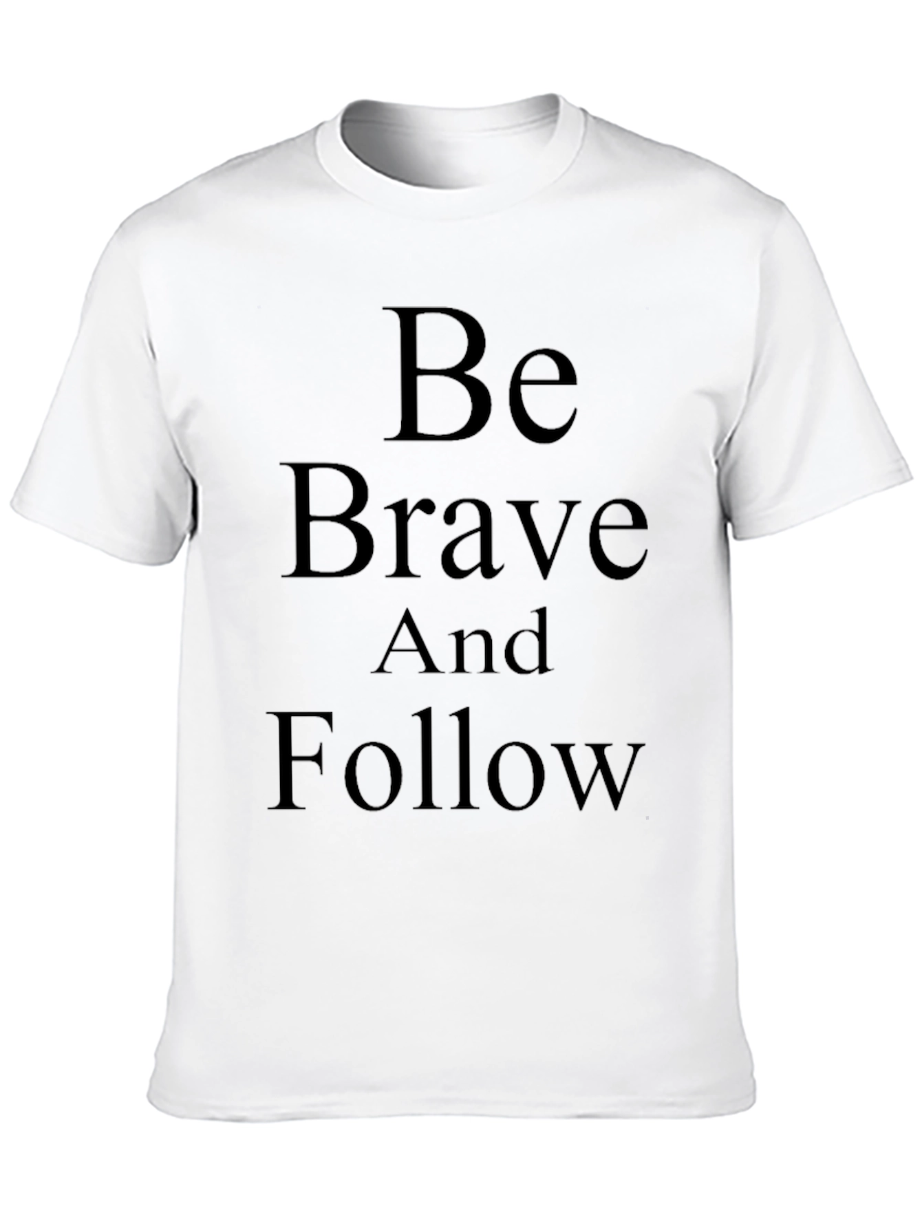 Be Brave and Follow Graphic Tee - Black