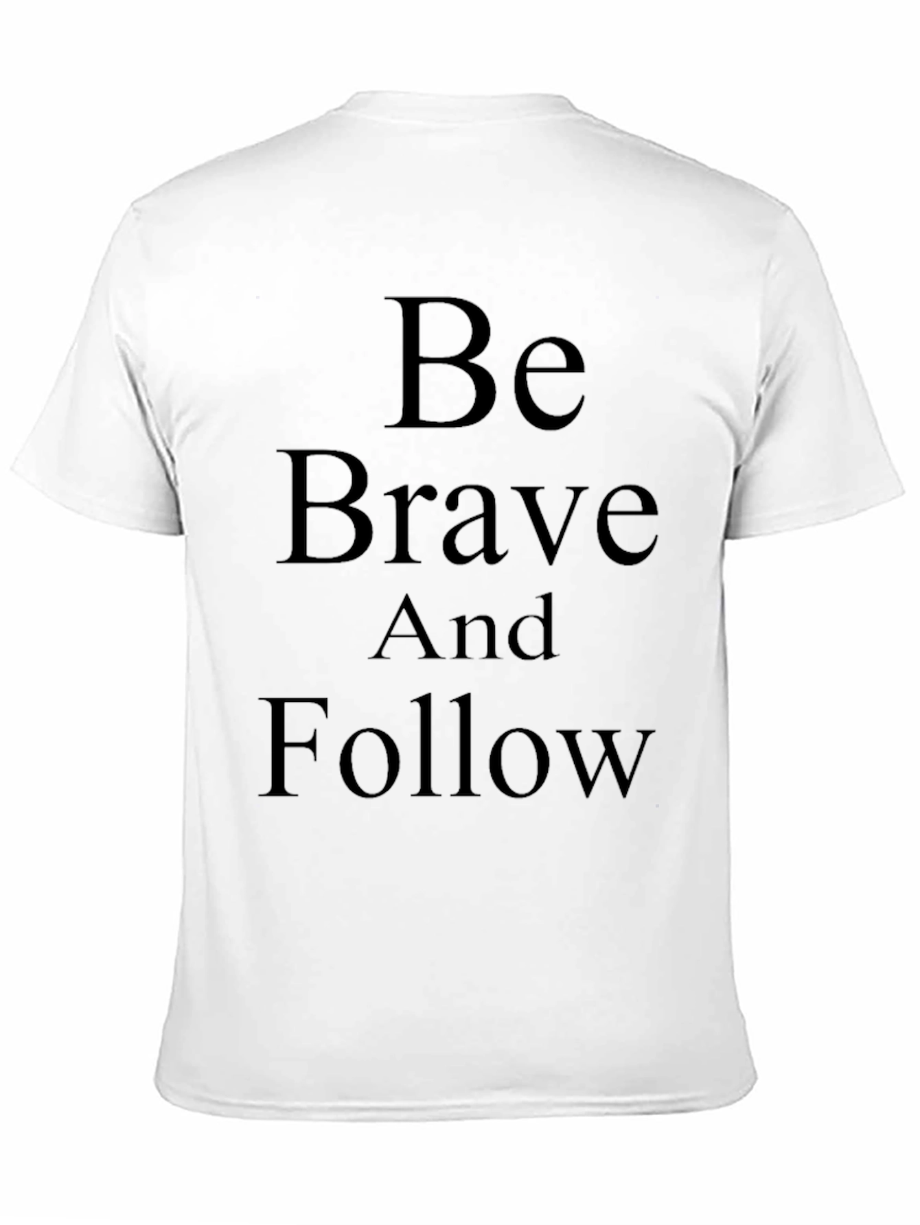 Be Brave and Follow Graphic Tee - Black