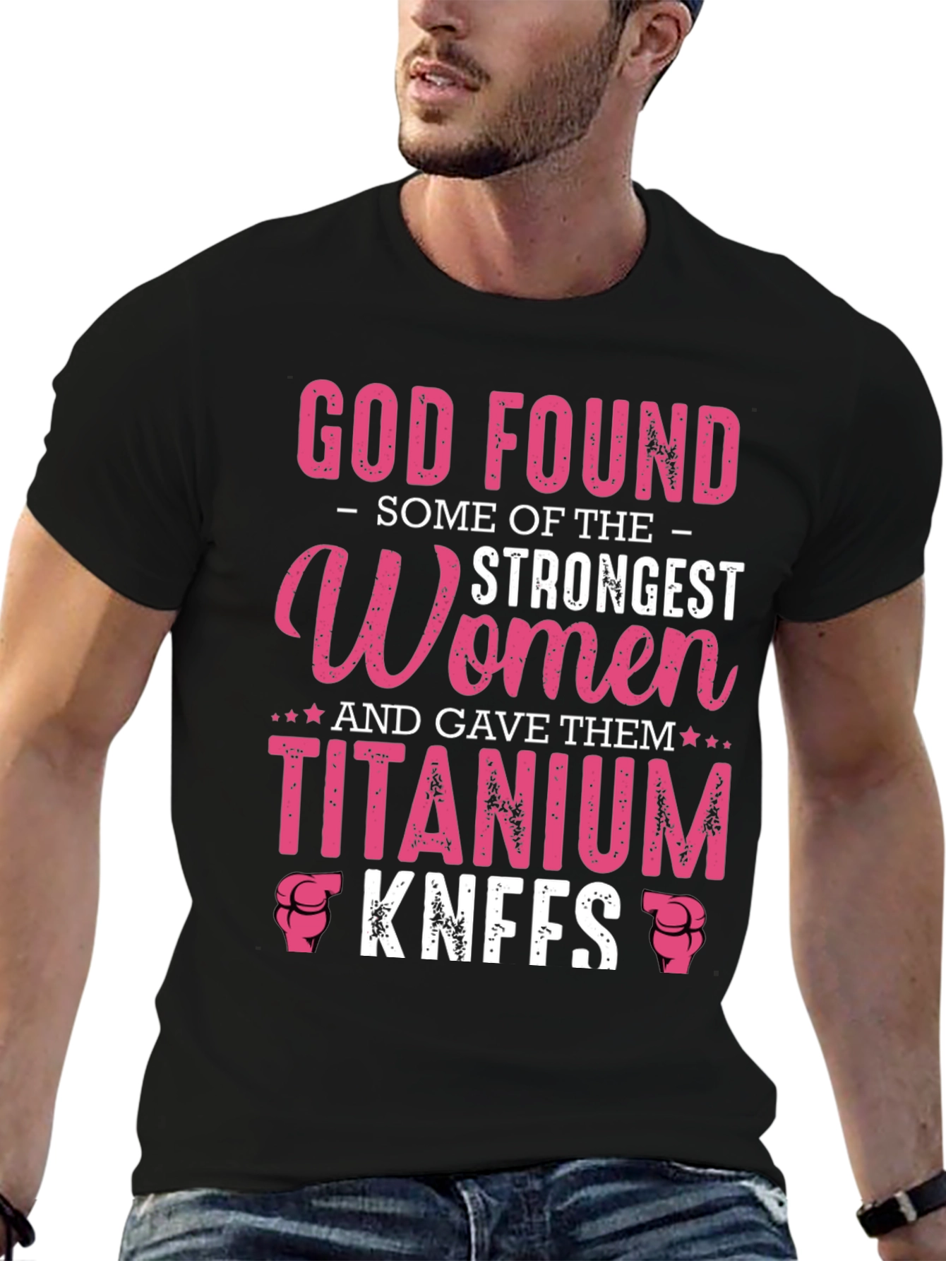 God Found Strongest Women Titanium Knees T-Shirt