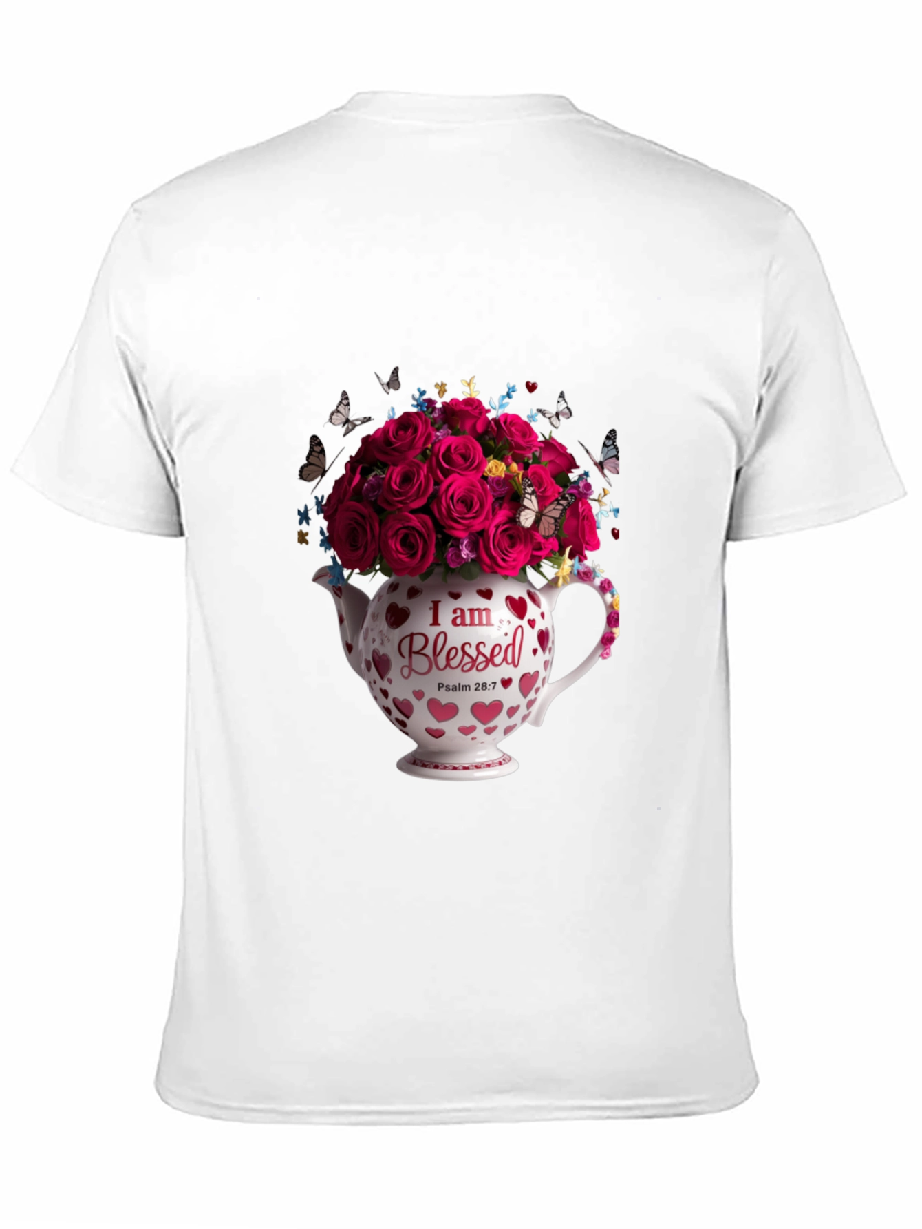 Blessed Roses in Teapot Graphic Tee - Black