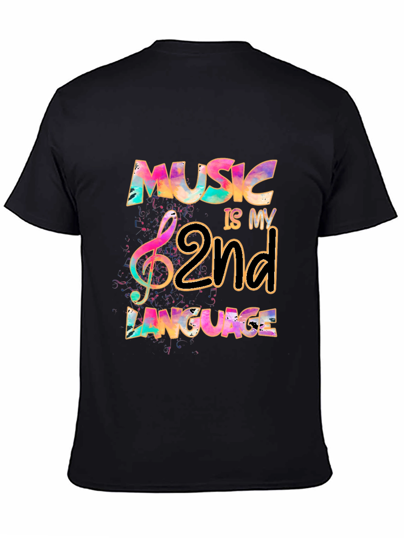 Music Is My 2nd Language Graphic Tee