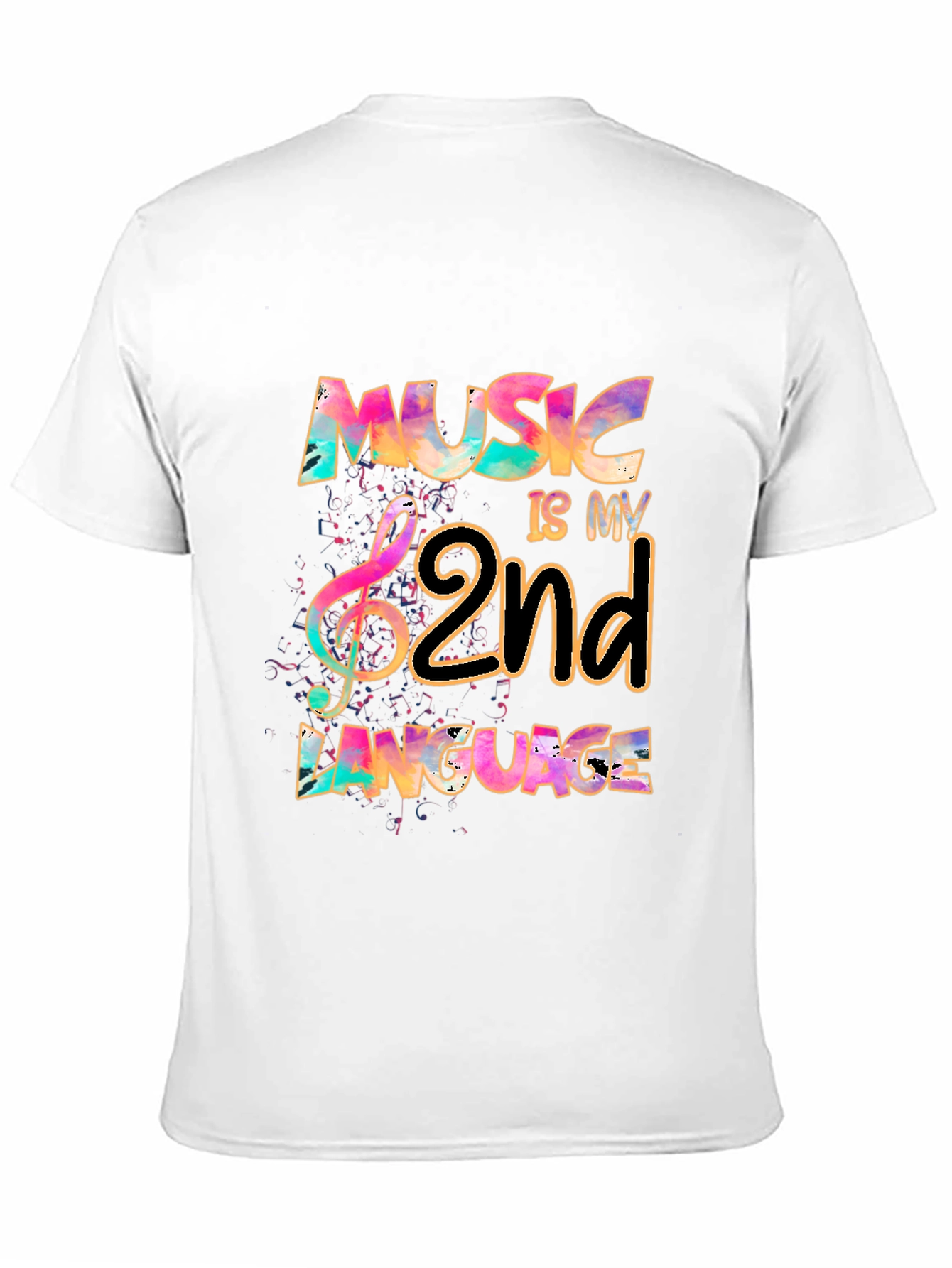 Music Is My 2nd Language Graphic Tee