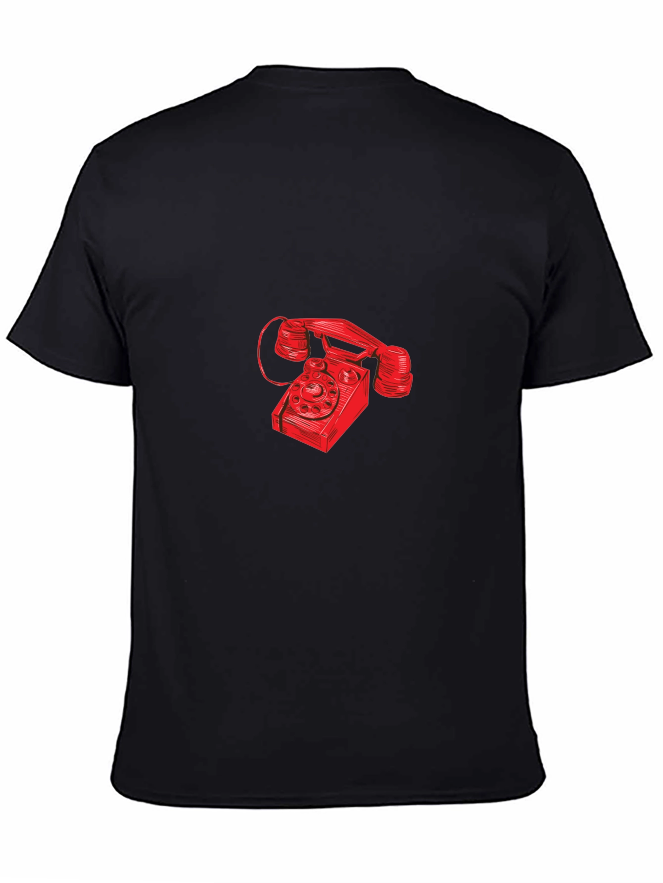 Retro Red Rotary Phone Graphic T-Shirt