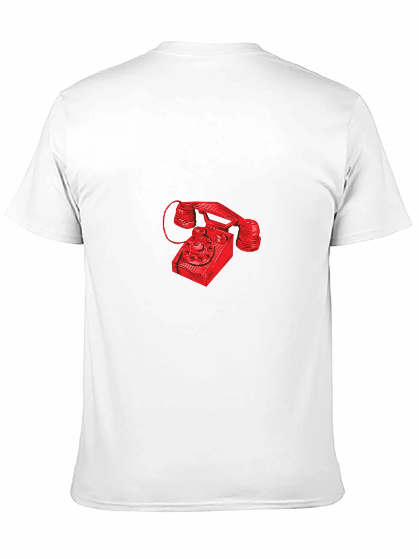 Retro Red Rotary Phone Graphic T-Shirt