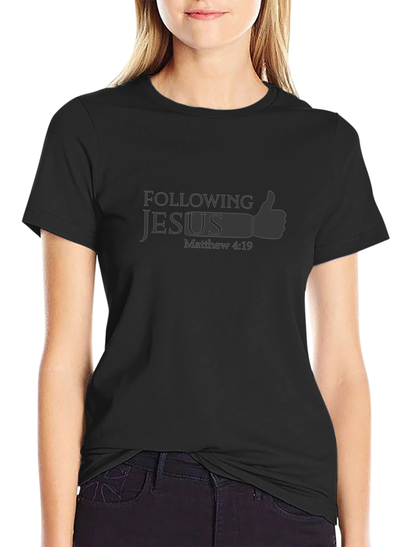 Following Jesus T-Shirt - Matthew 4:19 Religious Graphic Tee