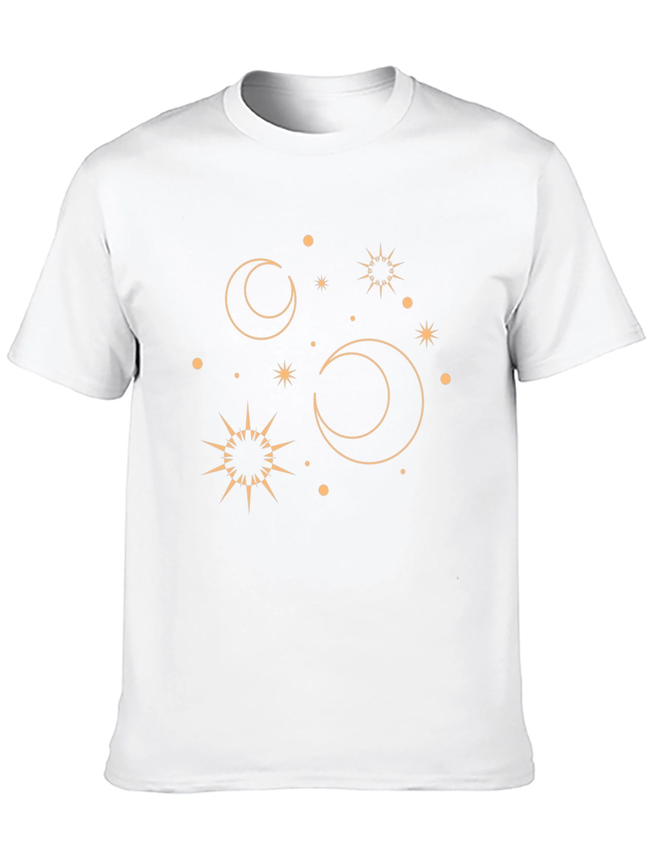 Celestial Graphic Tee - Black Cotton T-Shirt