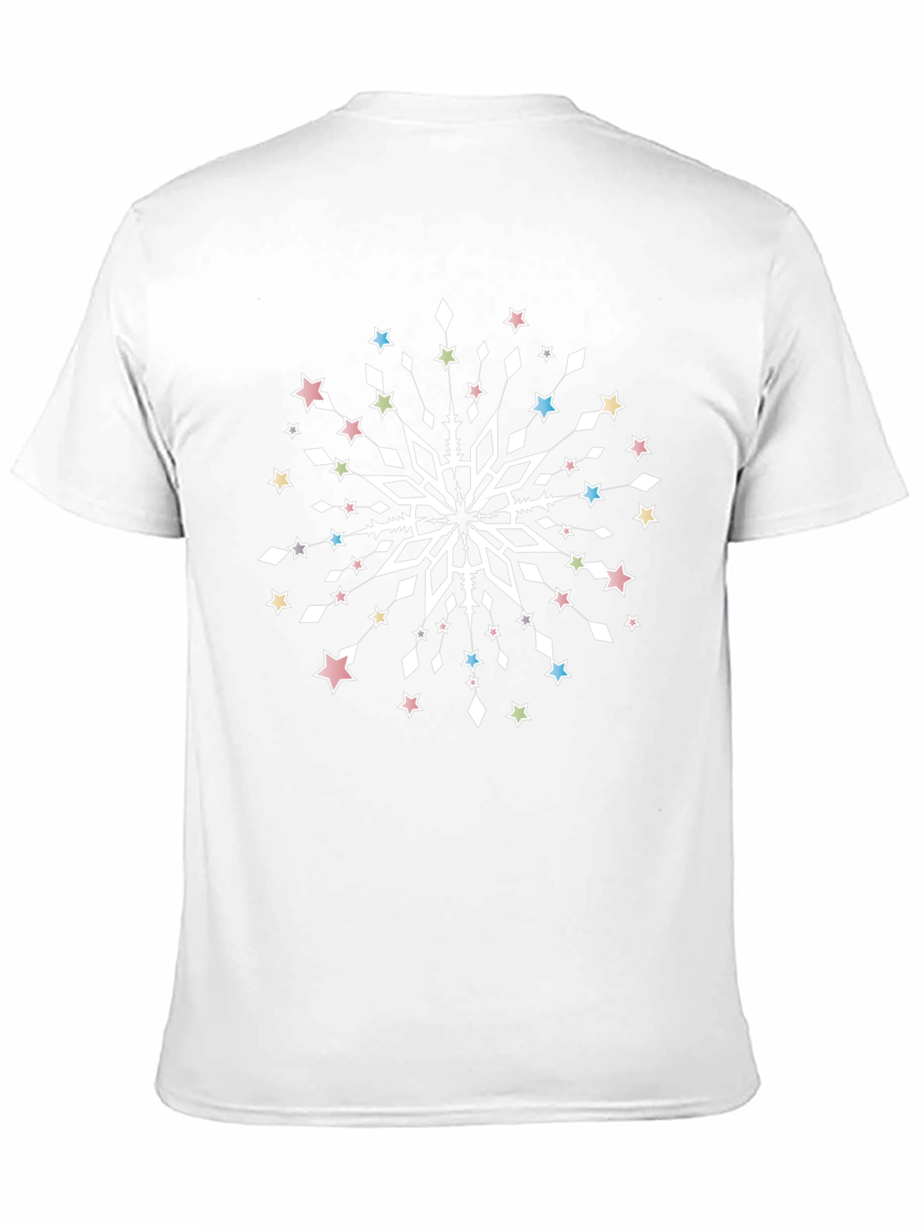 Festive Snowflake Graphic Tee - Unisex Black T-Shirt
