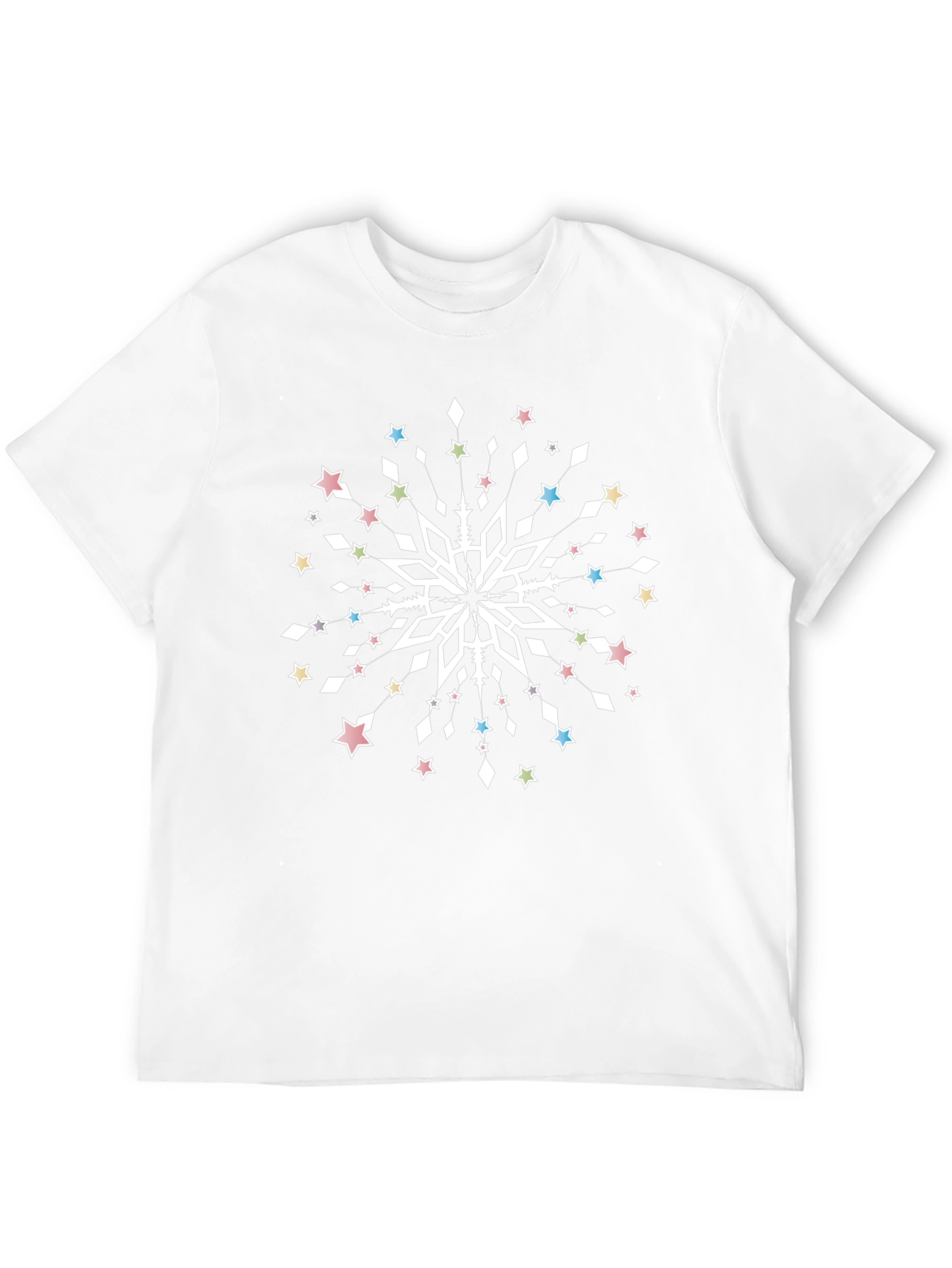 Festive Snowflake Graphic Tee - Unisex Black T-Shirt
